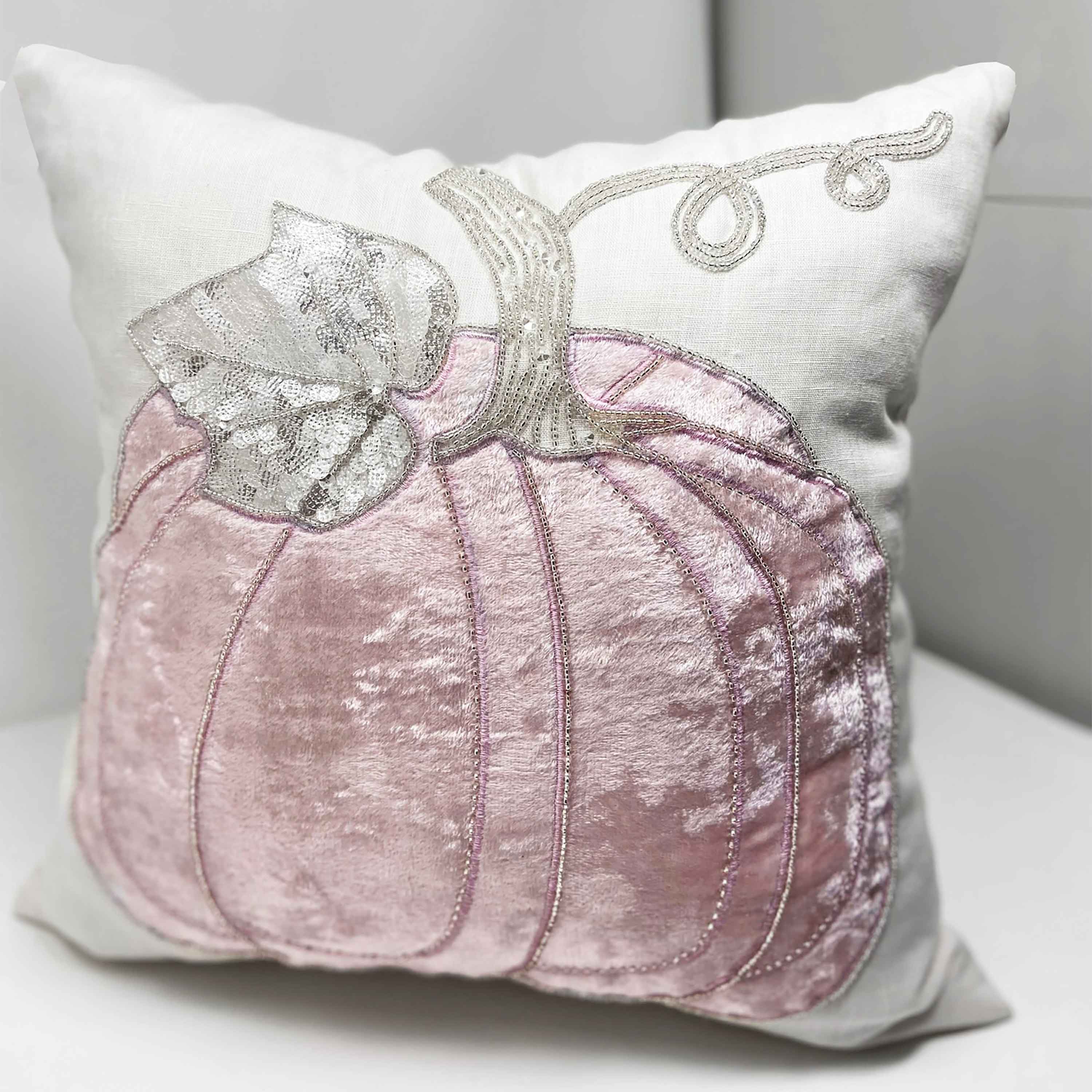 Pink Pumpkin Pillow Cover