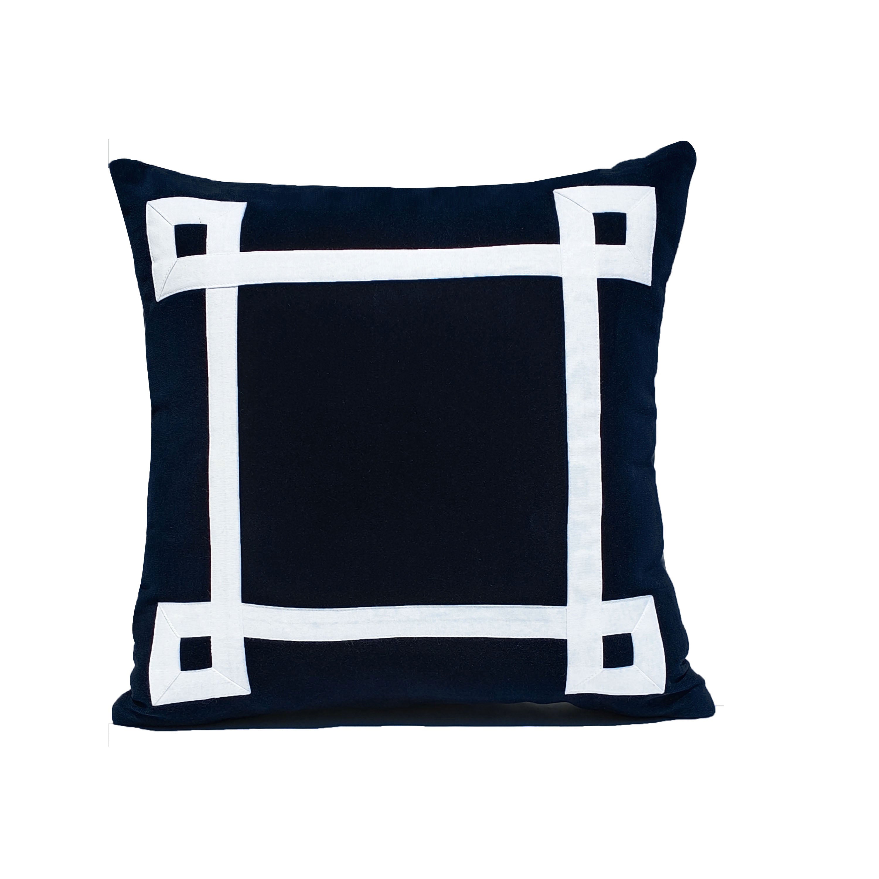 Minimalist Greek Key Pillow Cover, Velvet Pillow Case