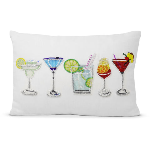 Cocktail Pillow Cover, Drinks Pillow Cover