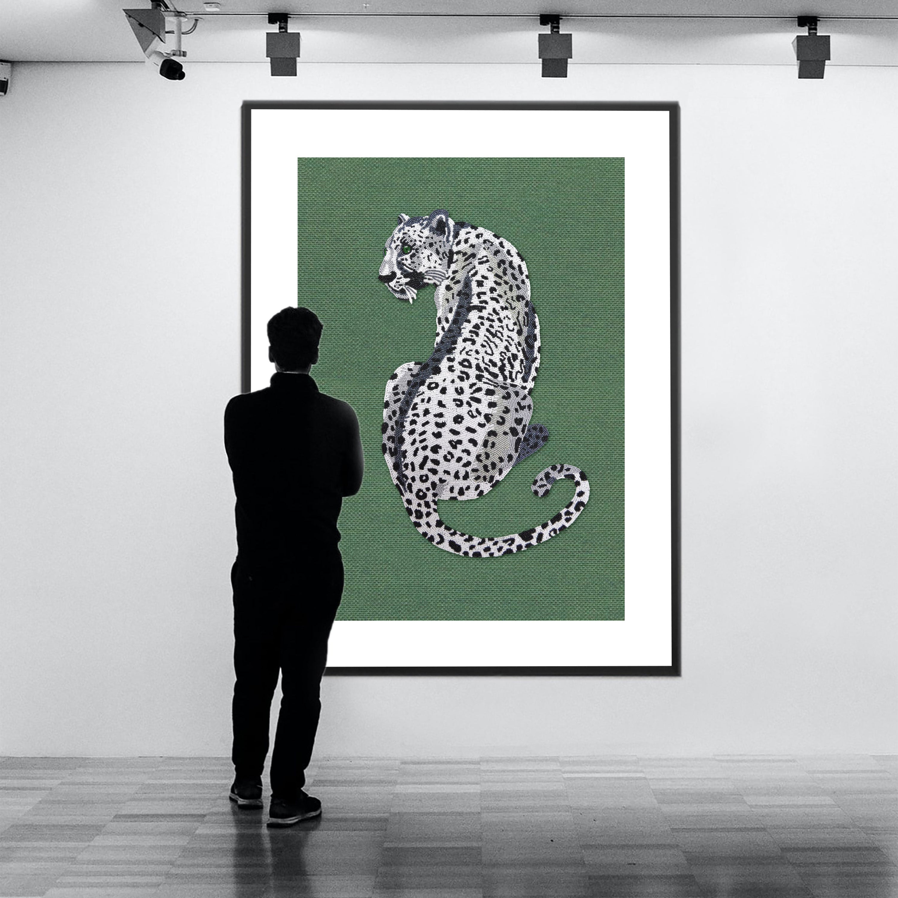 White Leopard Wall Art