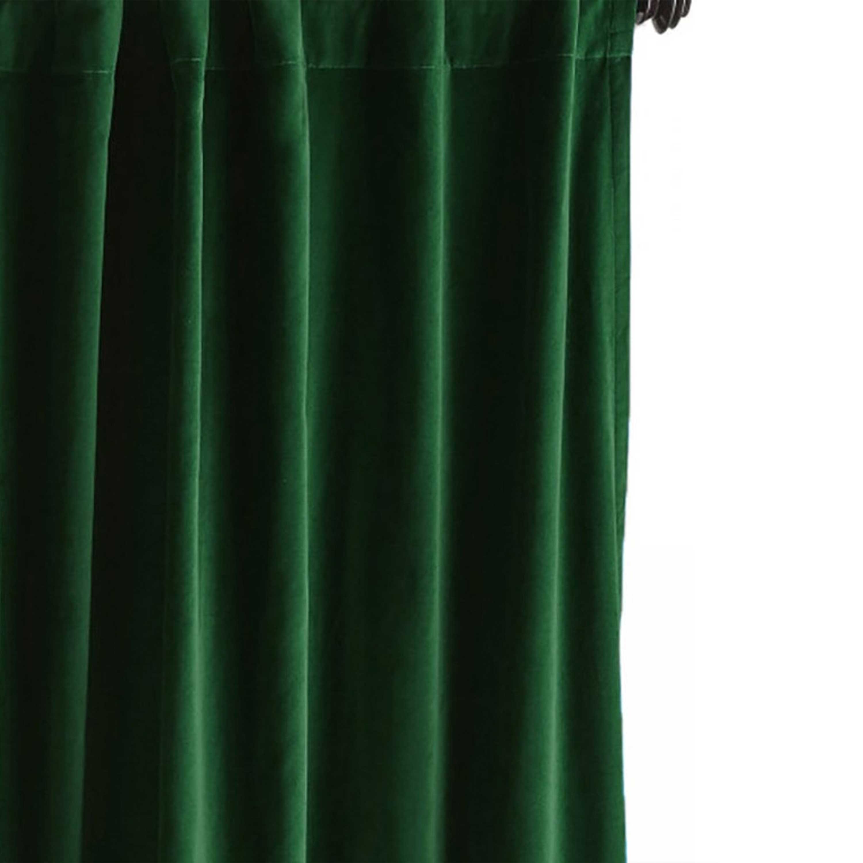 Sage Green Cotton Velvet Curtain