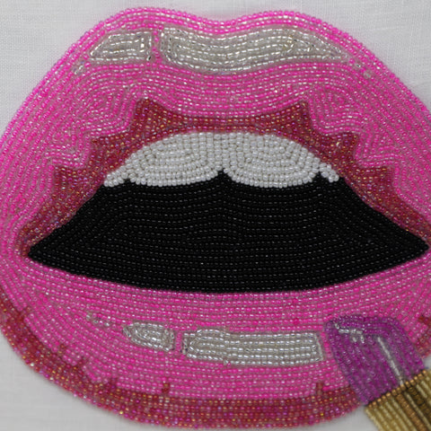 Pink Lipstick Pop Art Pillow Cover