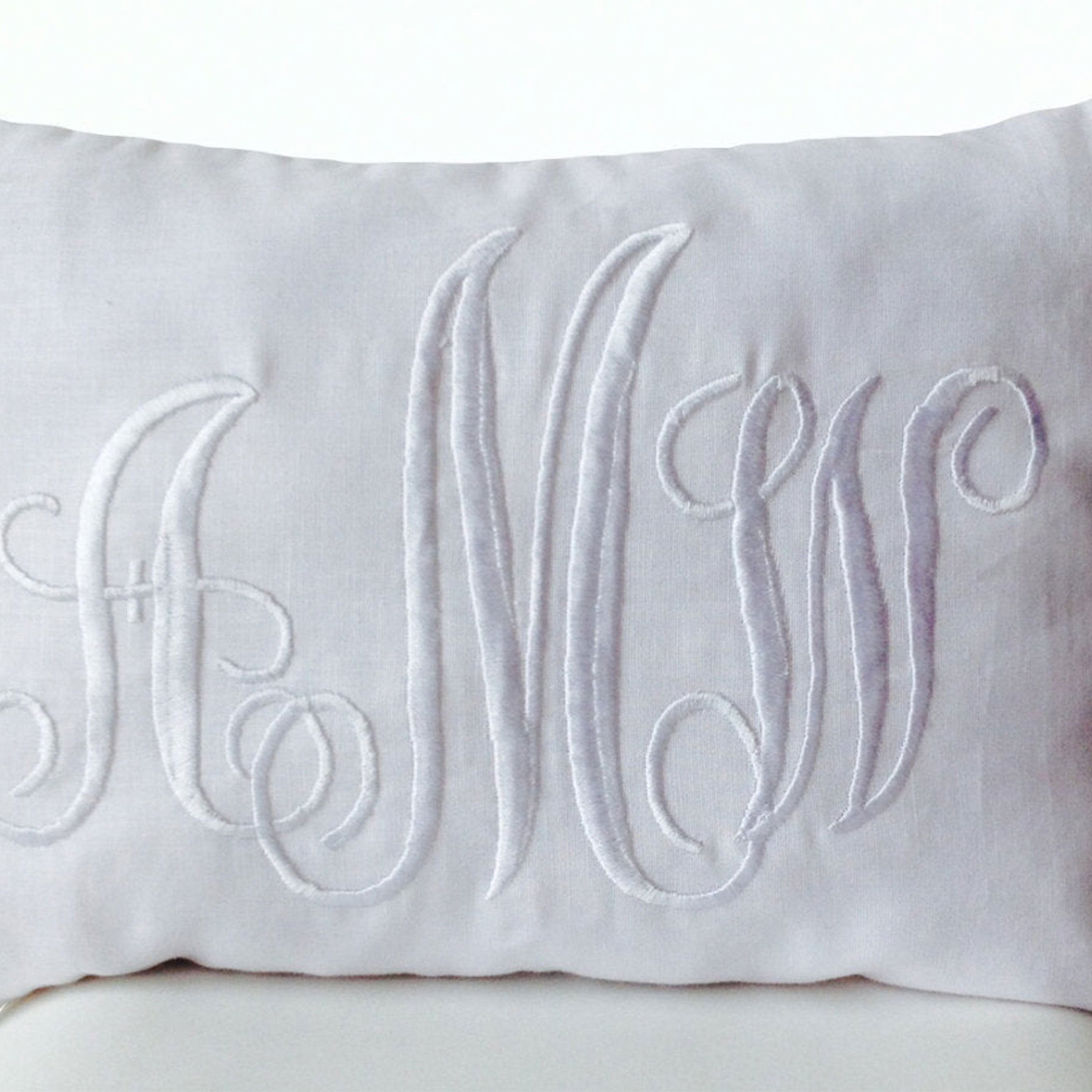 Monogram Pillow Covers, Monogram Throw Pillow, Monogram Lumbar Pillow