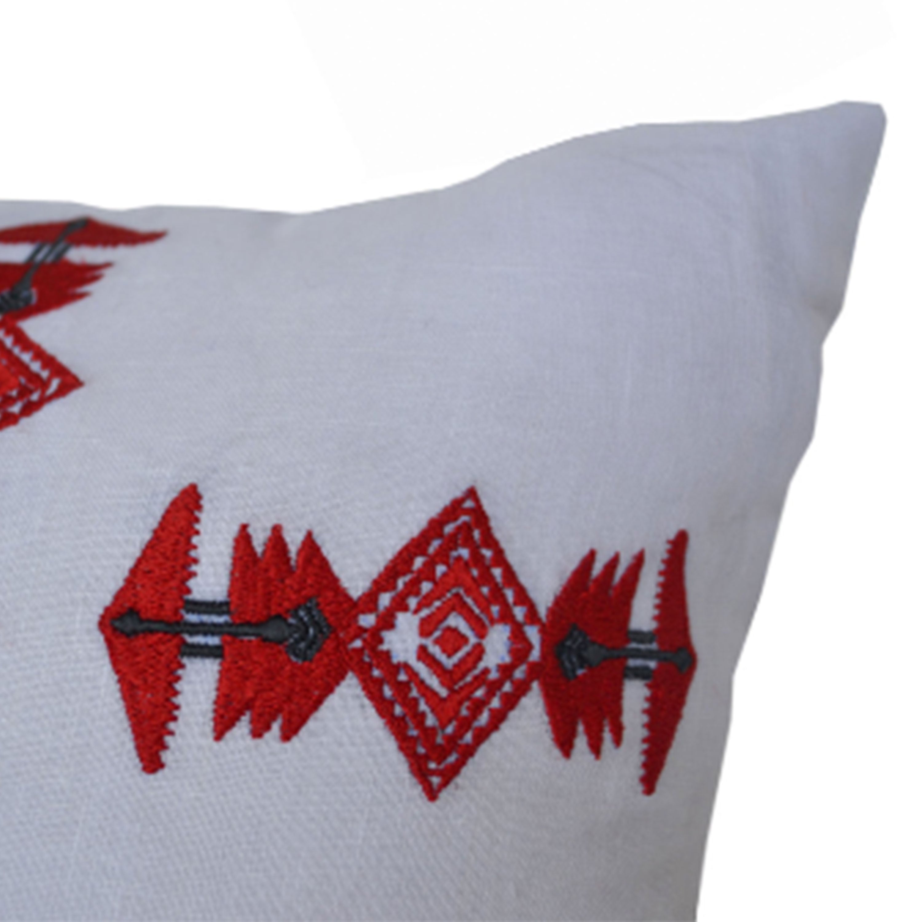 Handcrafted Arrow Throw Pillow Cover Bohemian Pillow Tribal Pillow Arrow Head Embroidered Gift