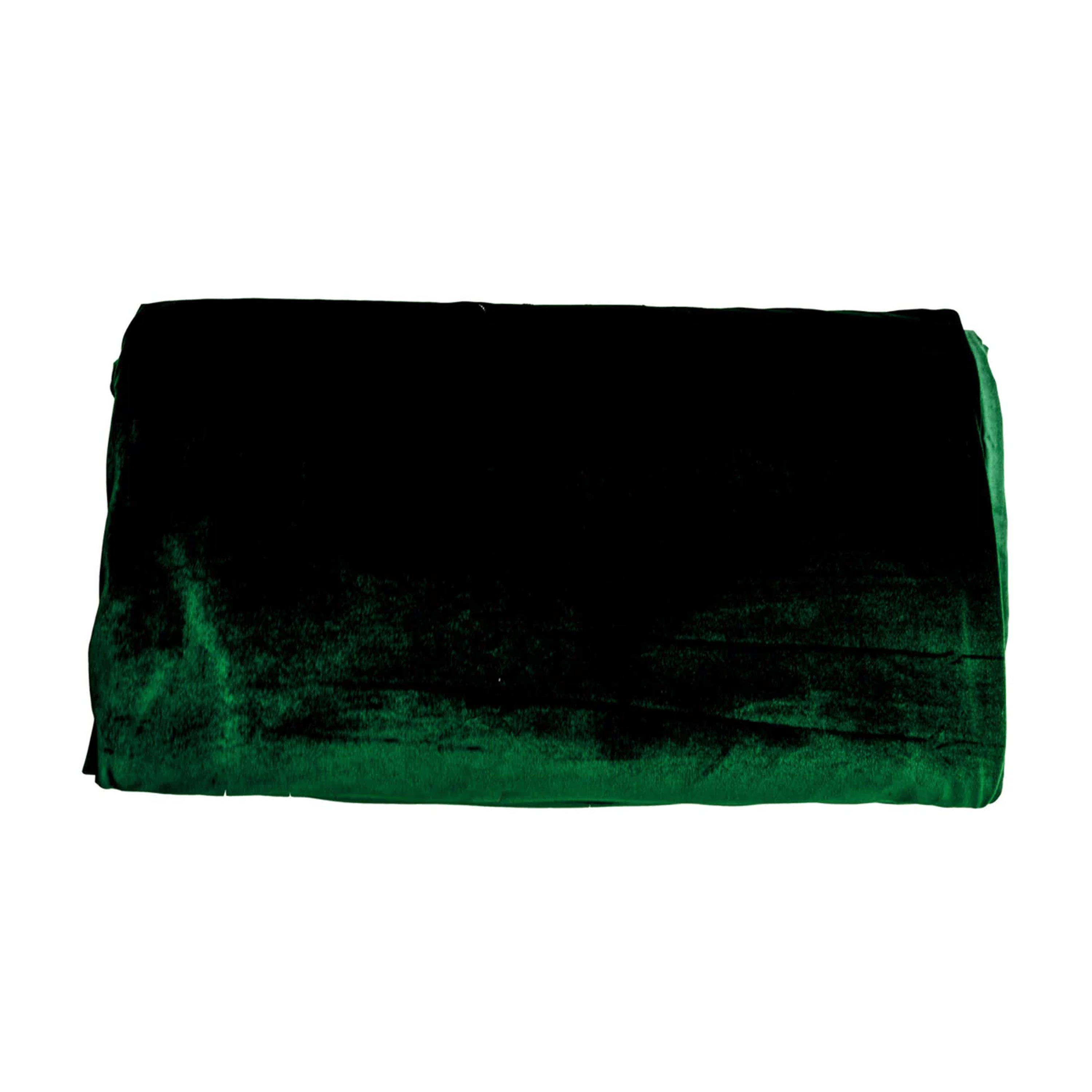 Luxury bedspread in dark green velvet - Couture bed linen in luxe velvet - King Size bedspread 110" X 96"- Green bedspread - Coverlet