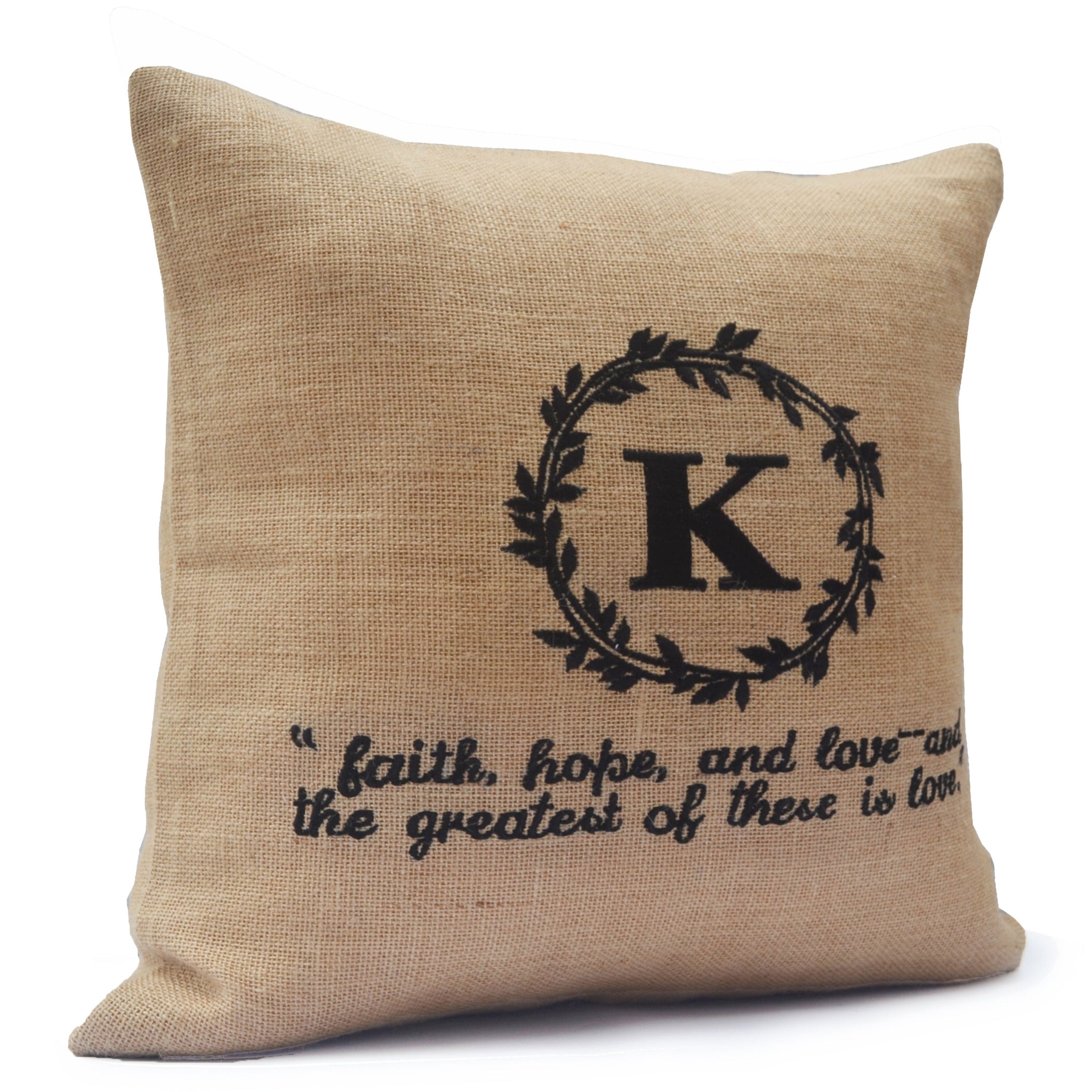 Family Initial and Est. Date Pillow