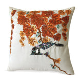 Autumn Leaves and Bird Pillow