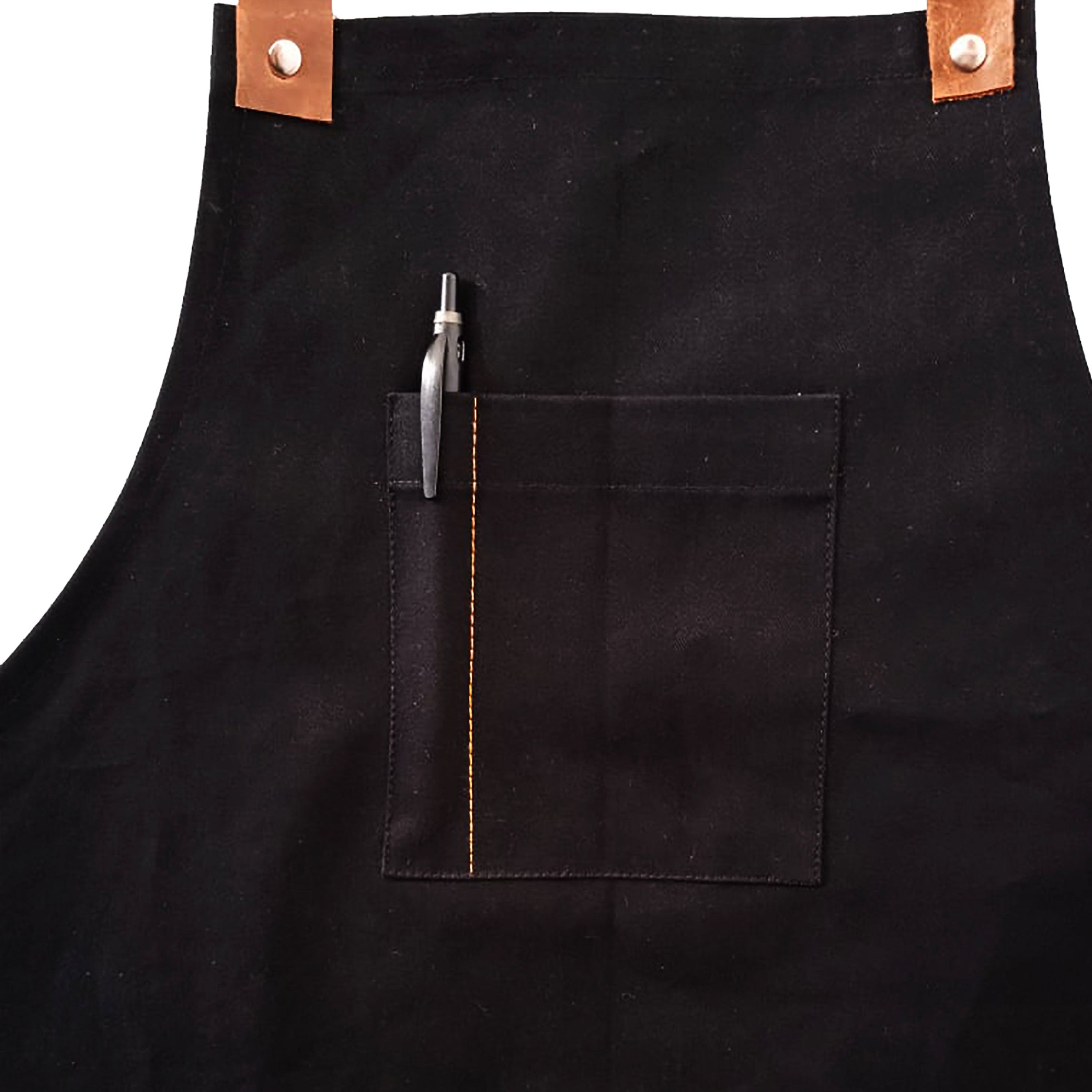 Apron With Adjustable/Removeable Leather Straps