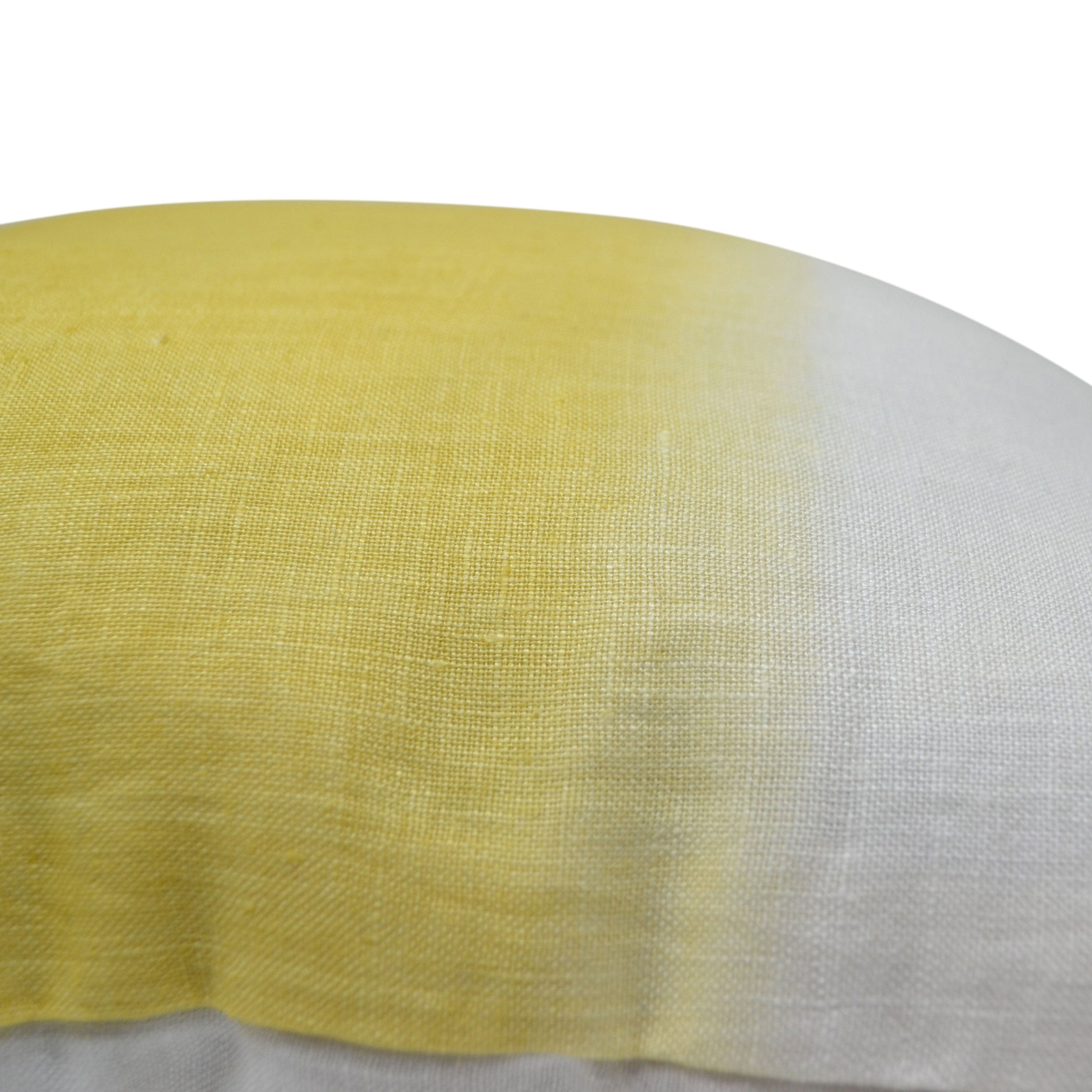 Yellow Ombre Linen Pillow Cover