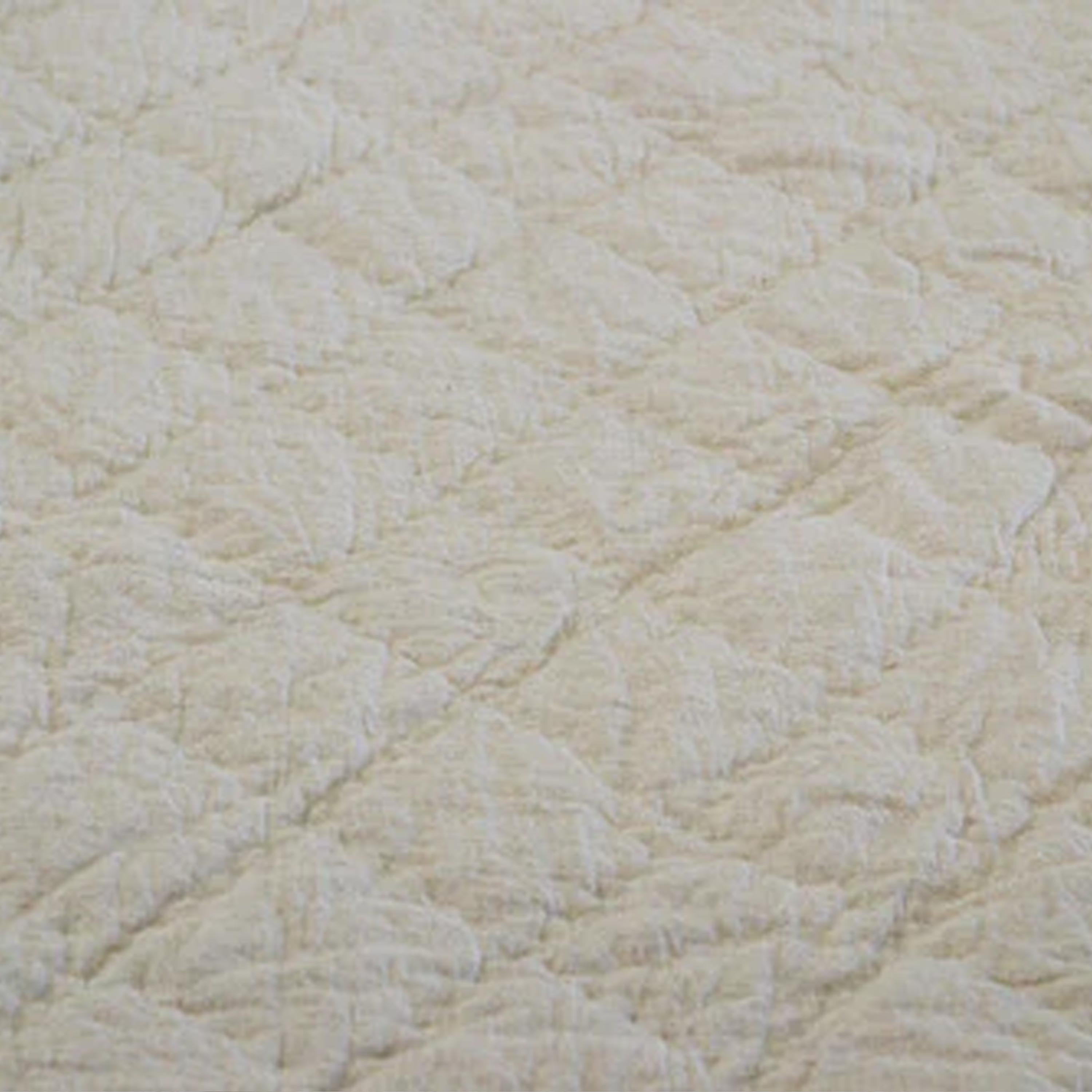 Handmade Oatmeal Linen Quilt in Diamond Pattern