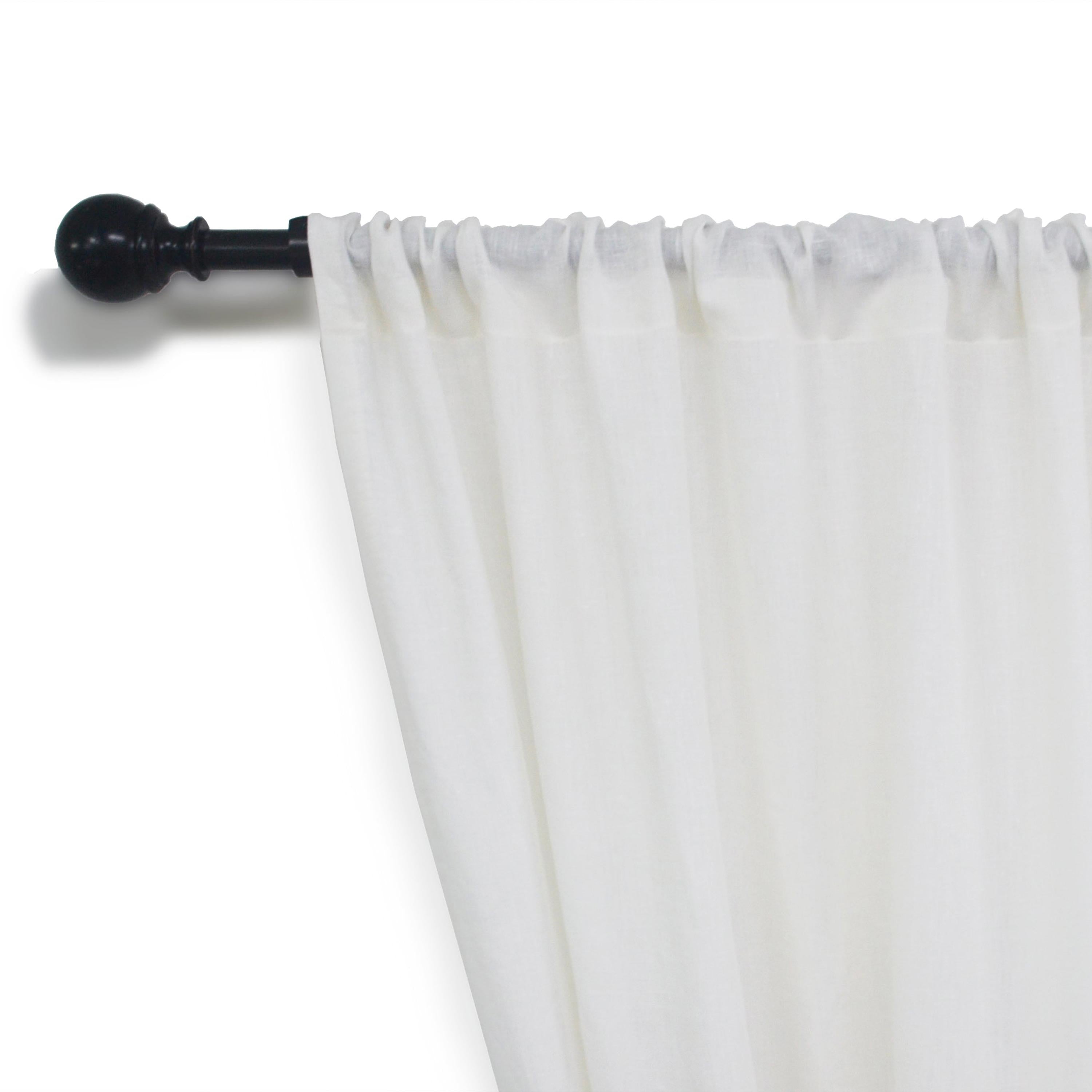 Handcrafted curtain with a 3-inch bottom fold. Machine wash gently, iron as needed. Available in multiple sizes—select your preferred size from the menu.