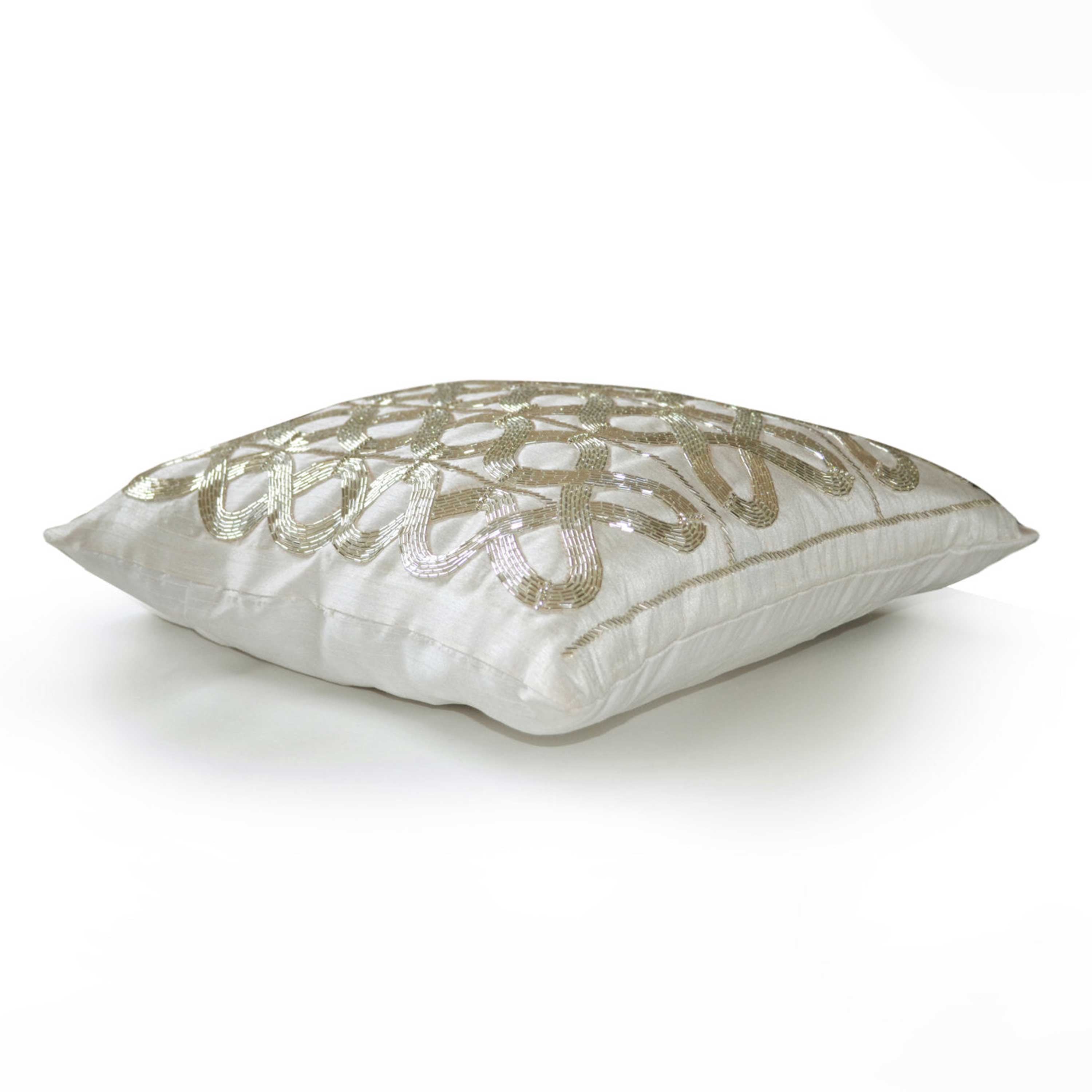 Silver throw pillows, Bead cushion, Micro bead pillow, Silk pillow covers,decorative pillow