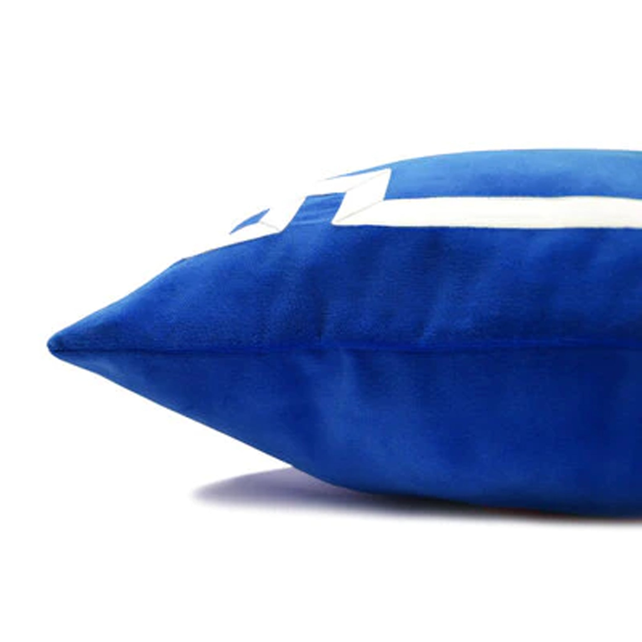 Royal Blue Velvet Greek Key Pillow Cover