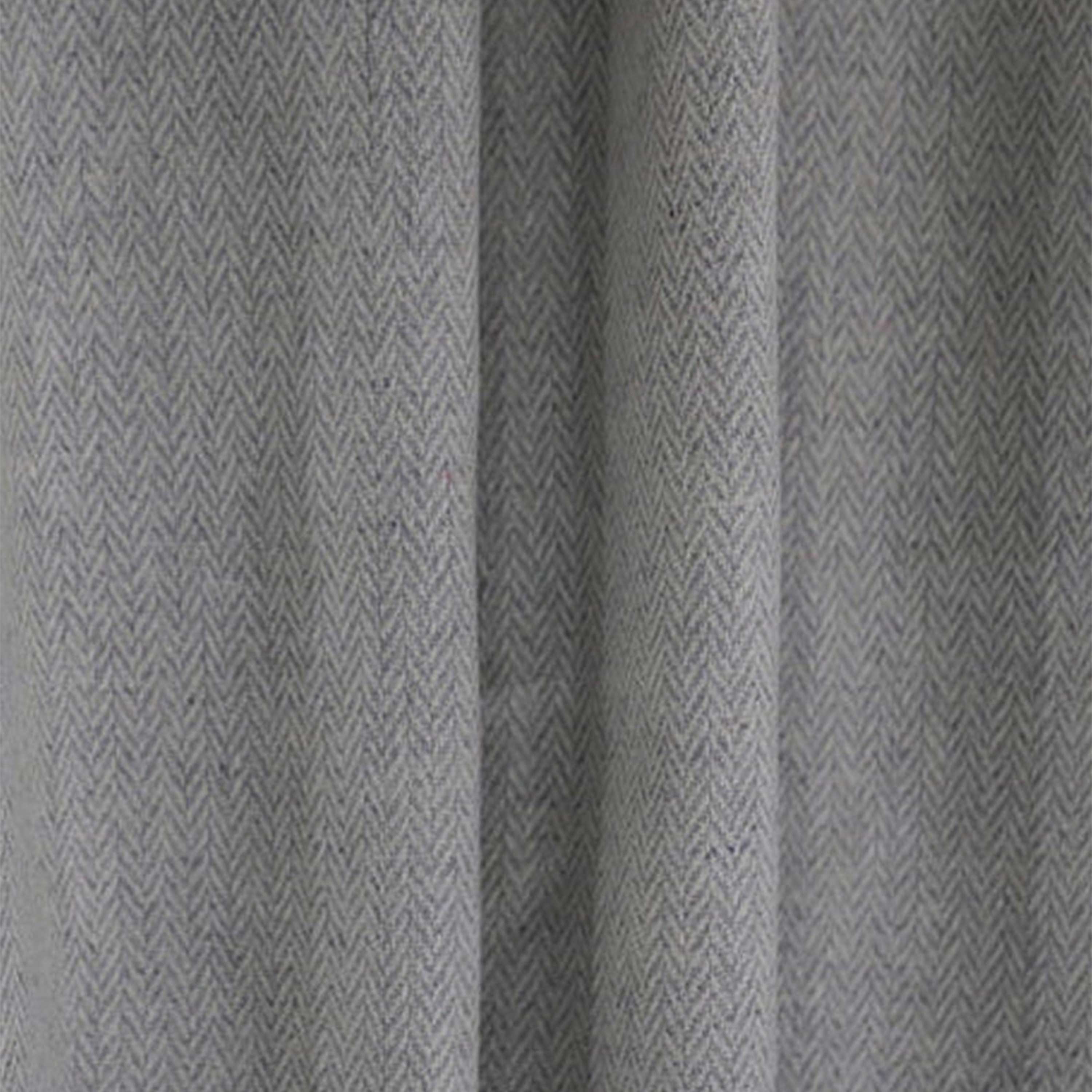 Herringbone Wool Curtains With Grommets