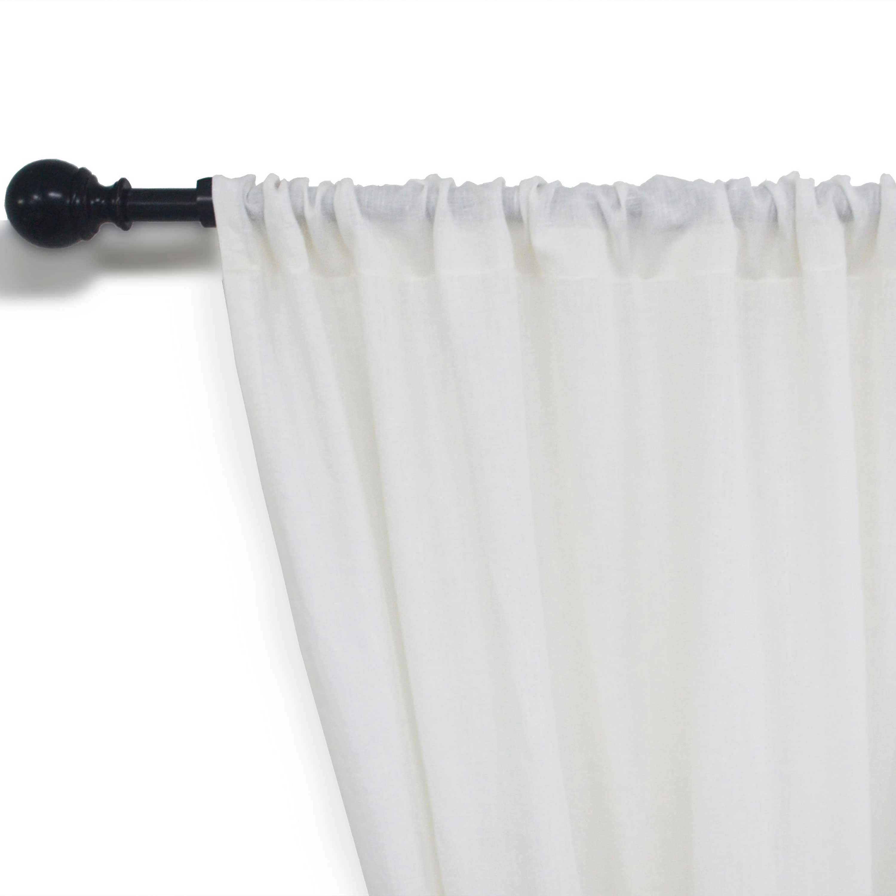 Oatmeal  Semi Sheer Linen Curtains & Drapes