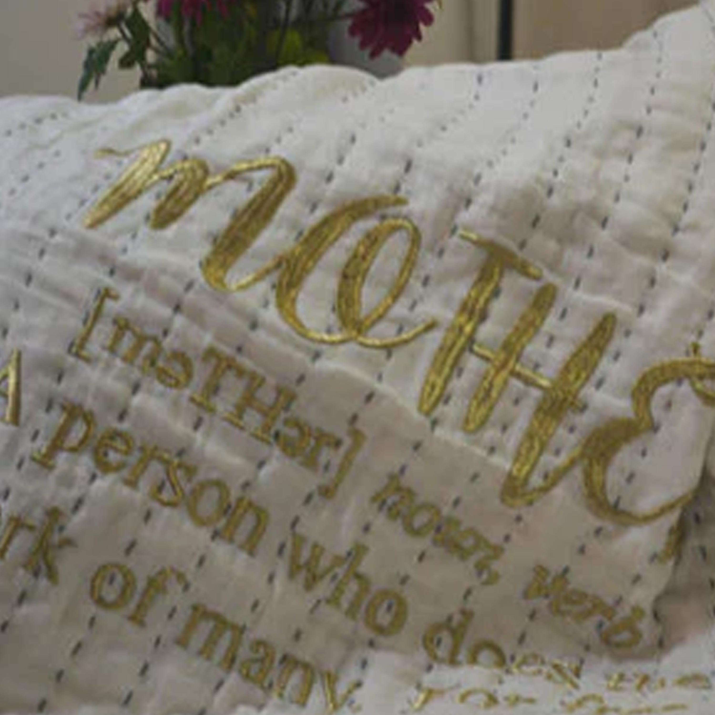 Mother's Day Personalized Linen Throw Blanket