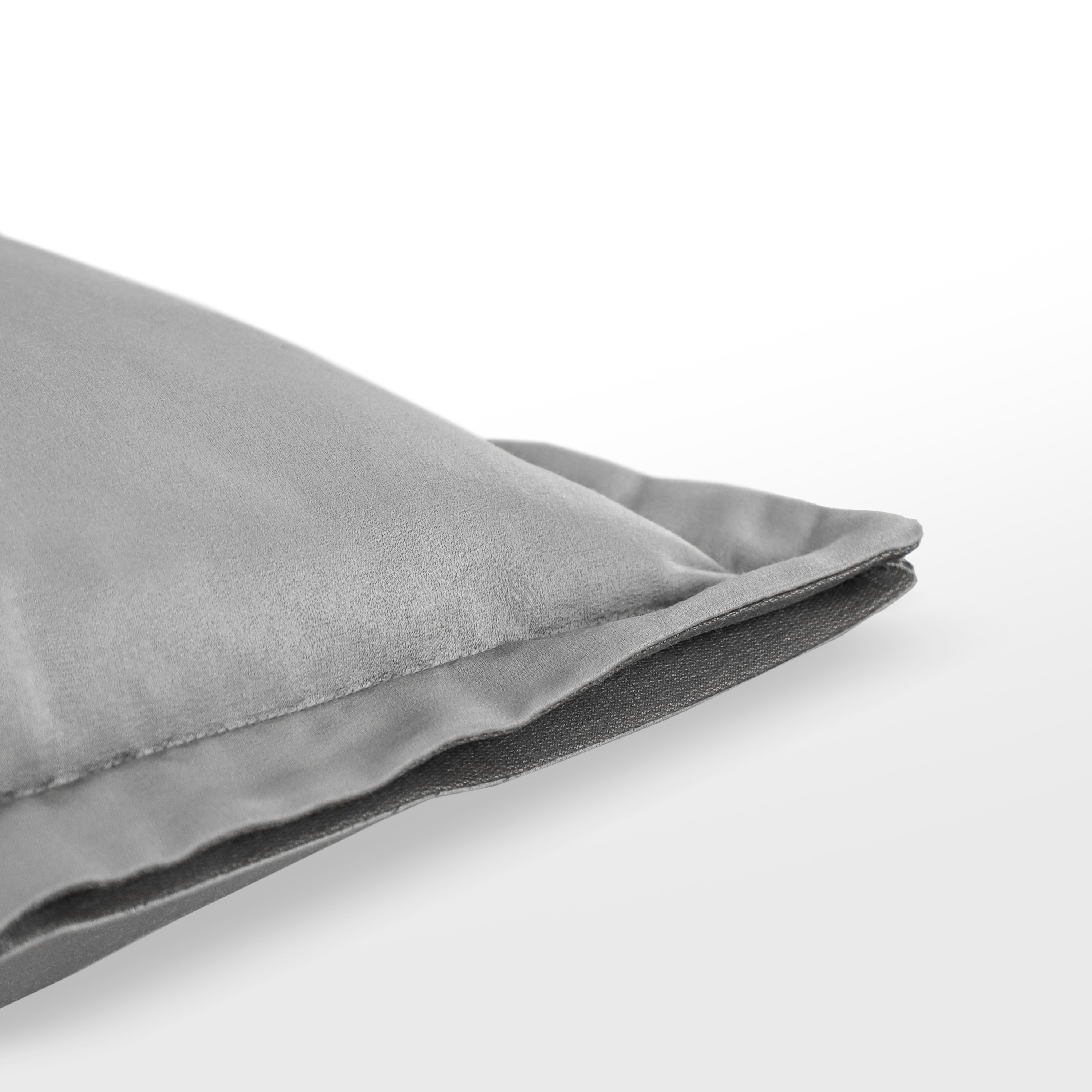 Grey Double Flange Pillow Cover