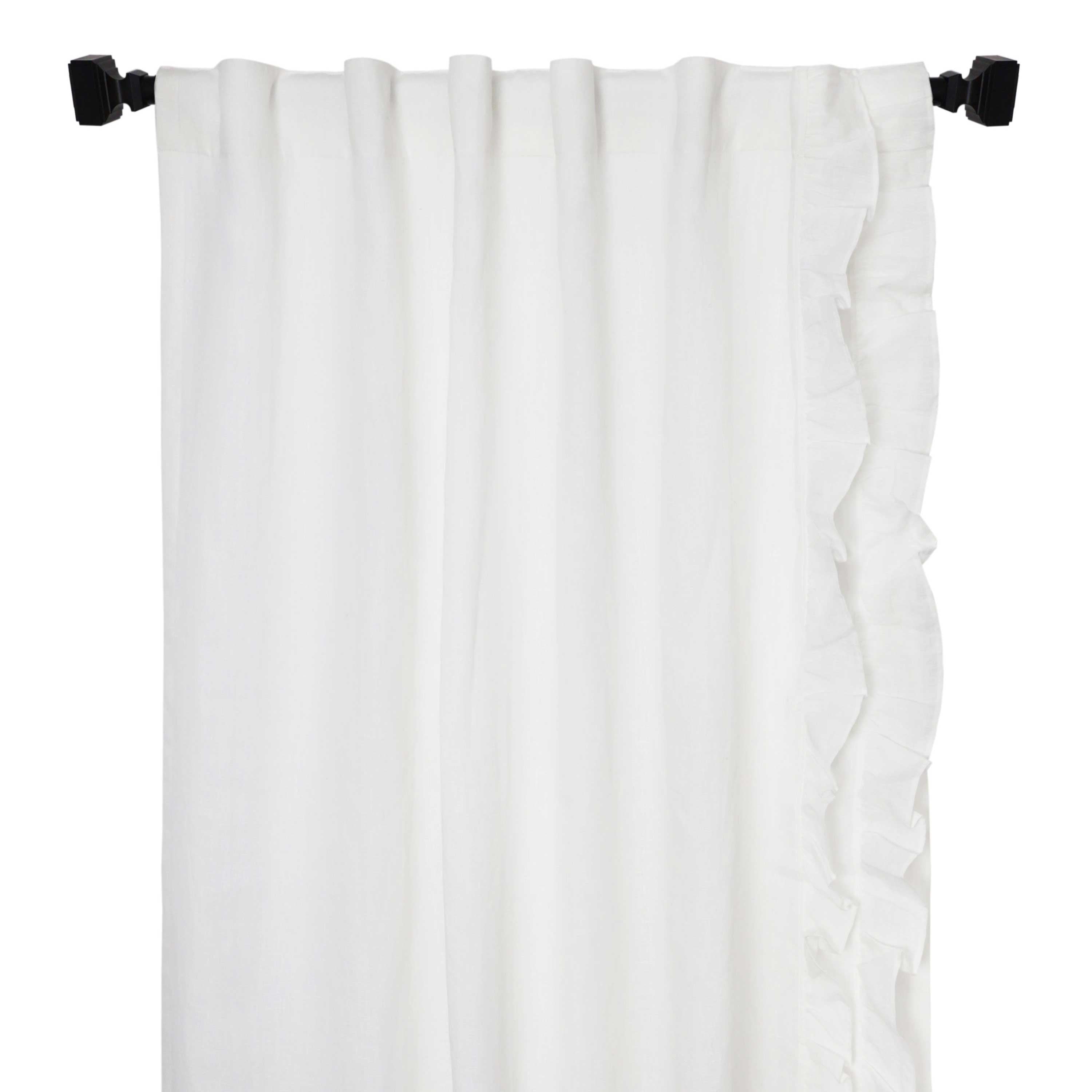 Linen Ruffle Curtains