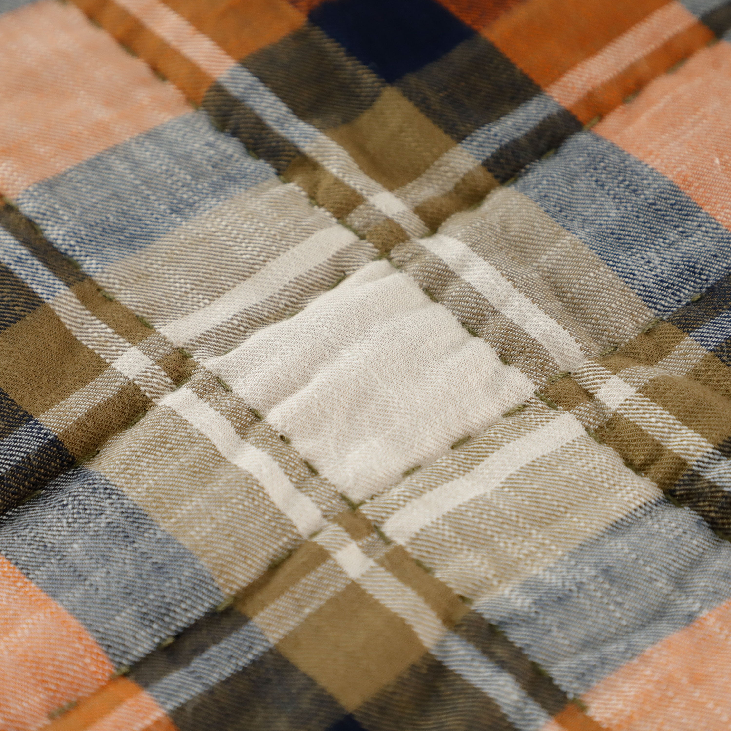 Plaid Reverie Reversible Cotton Quilt With Handmade Pick-stitch Quilting