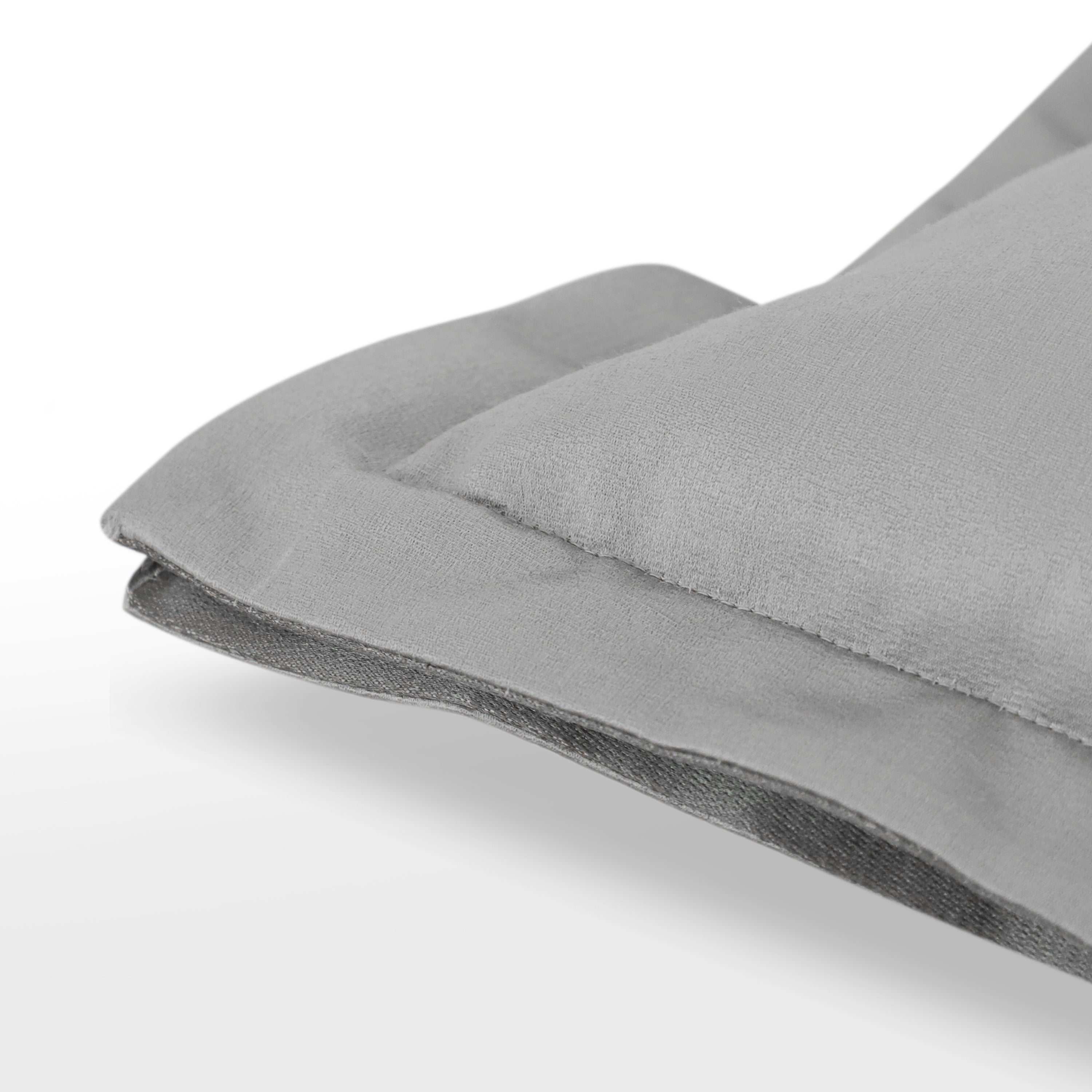 Grey Double Flange Pillow Cover