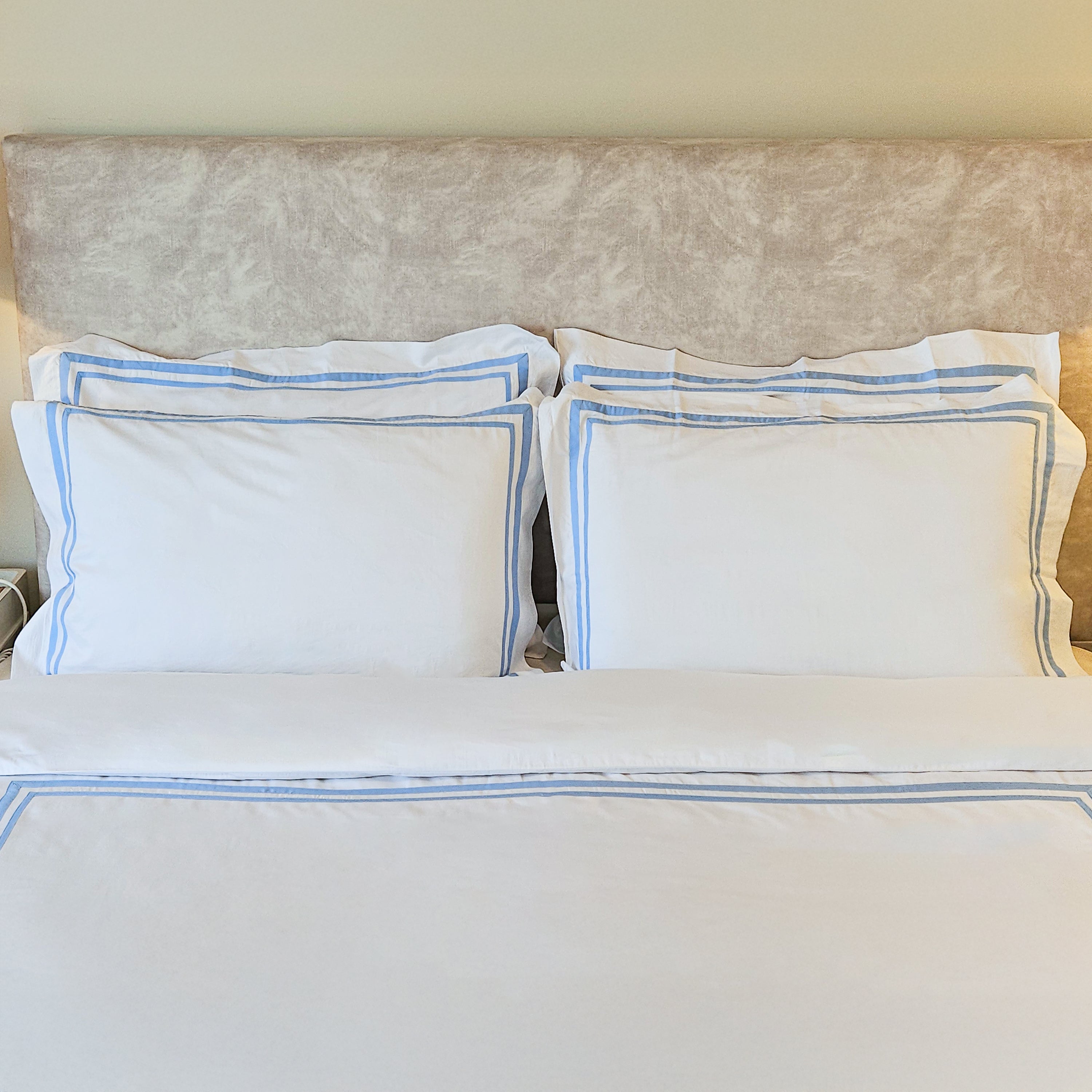 Custom Trimmed Duvet Cover Set | Luxury 400TC Cotton Bedding | US, UK & Europe Sizes