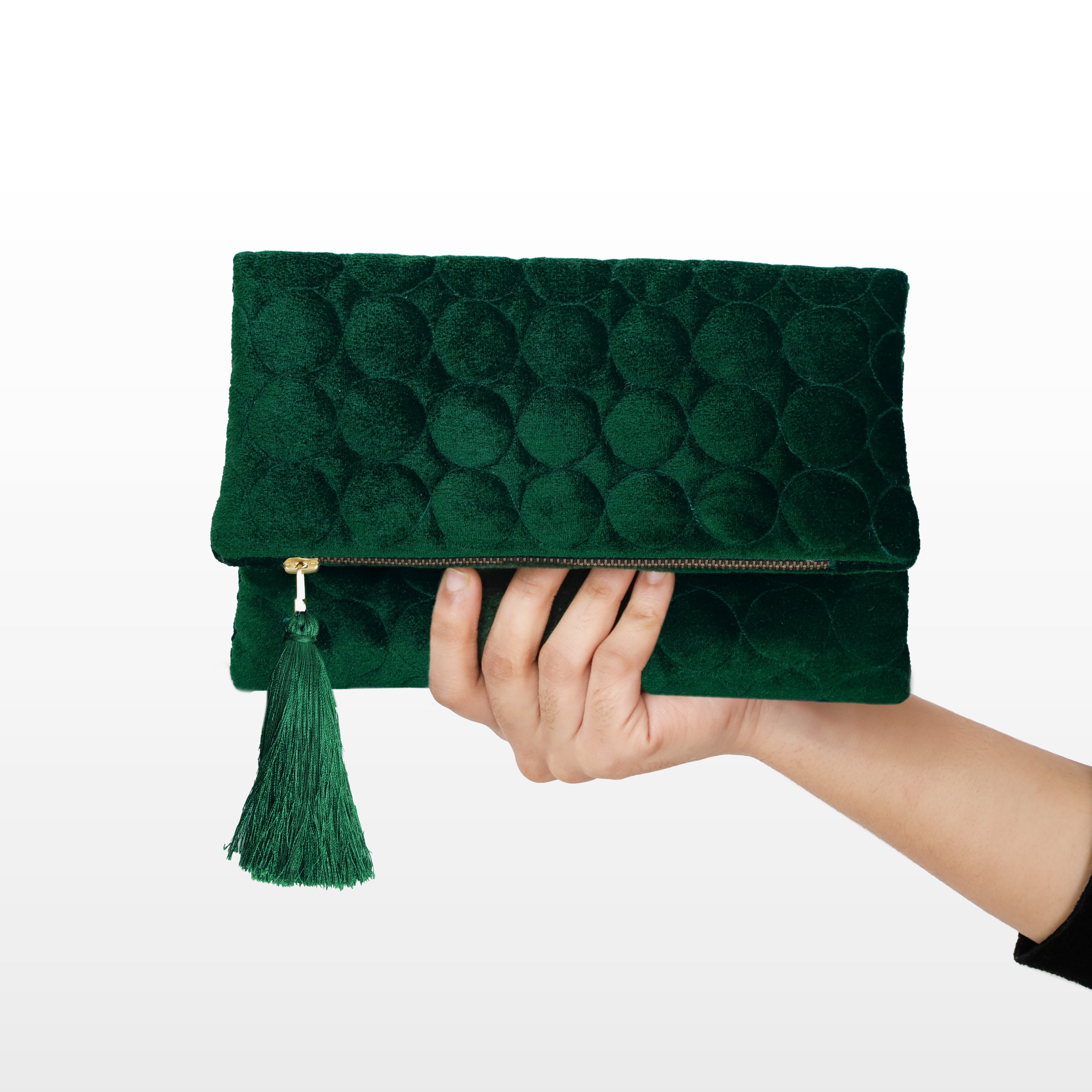 Dark Green Beading Embroider Party Clutch Bags Vintage Evening Bags |  Baginning