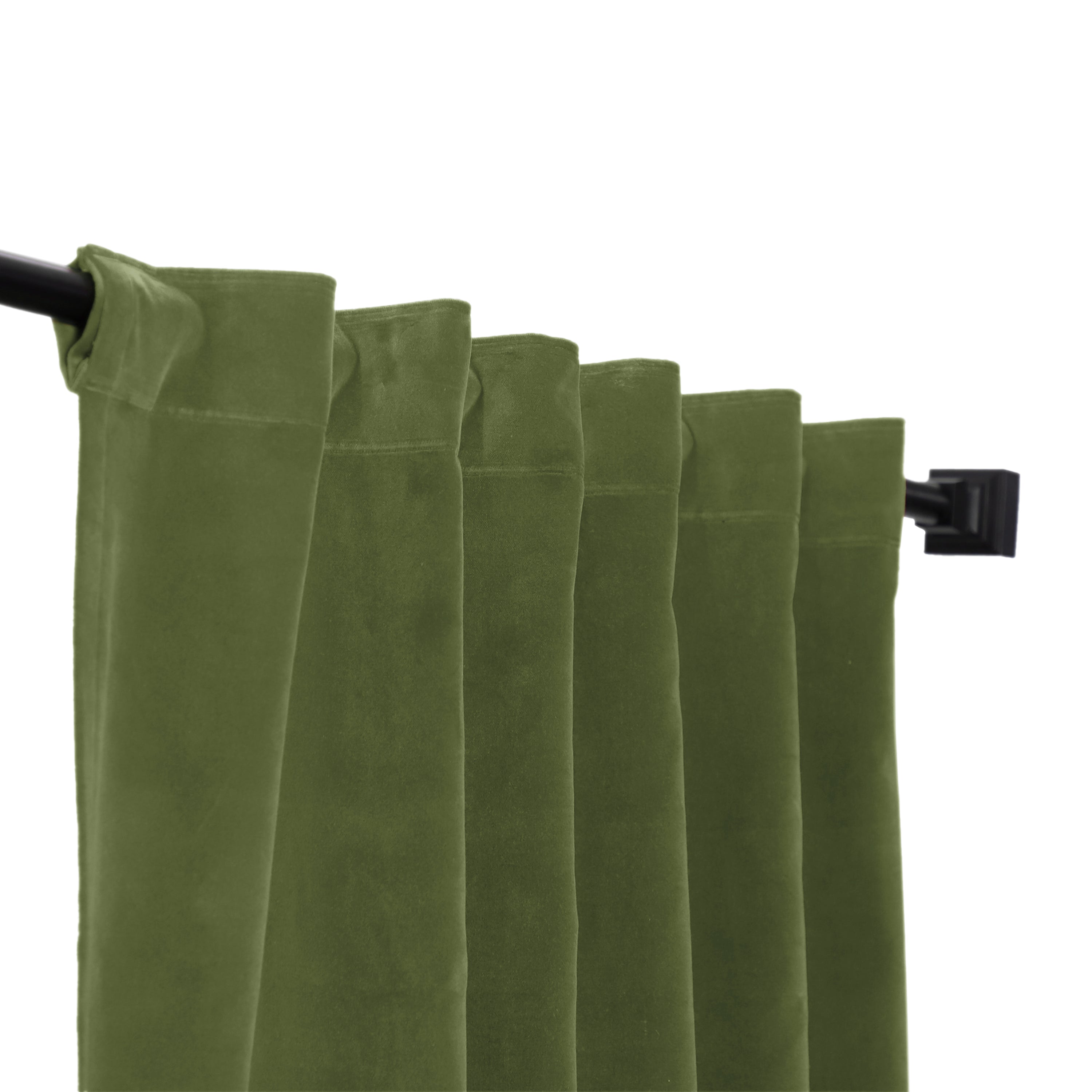 Sage Green Cotton Velvet Curtain