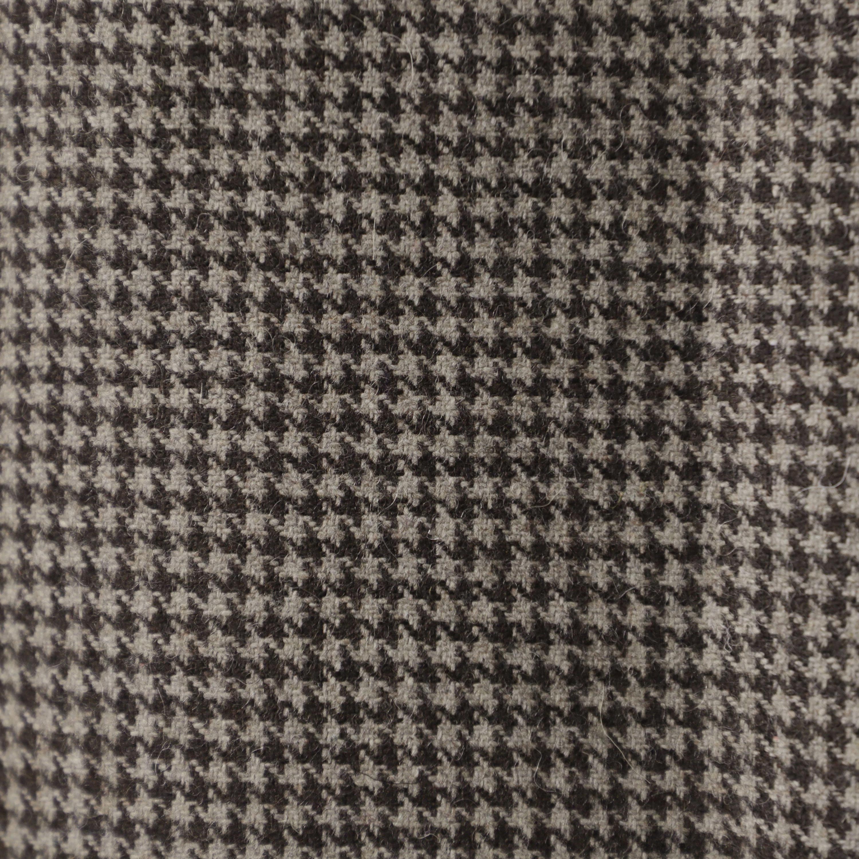 Brown Houndstooth Wool Curtain