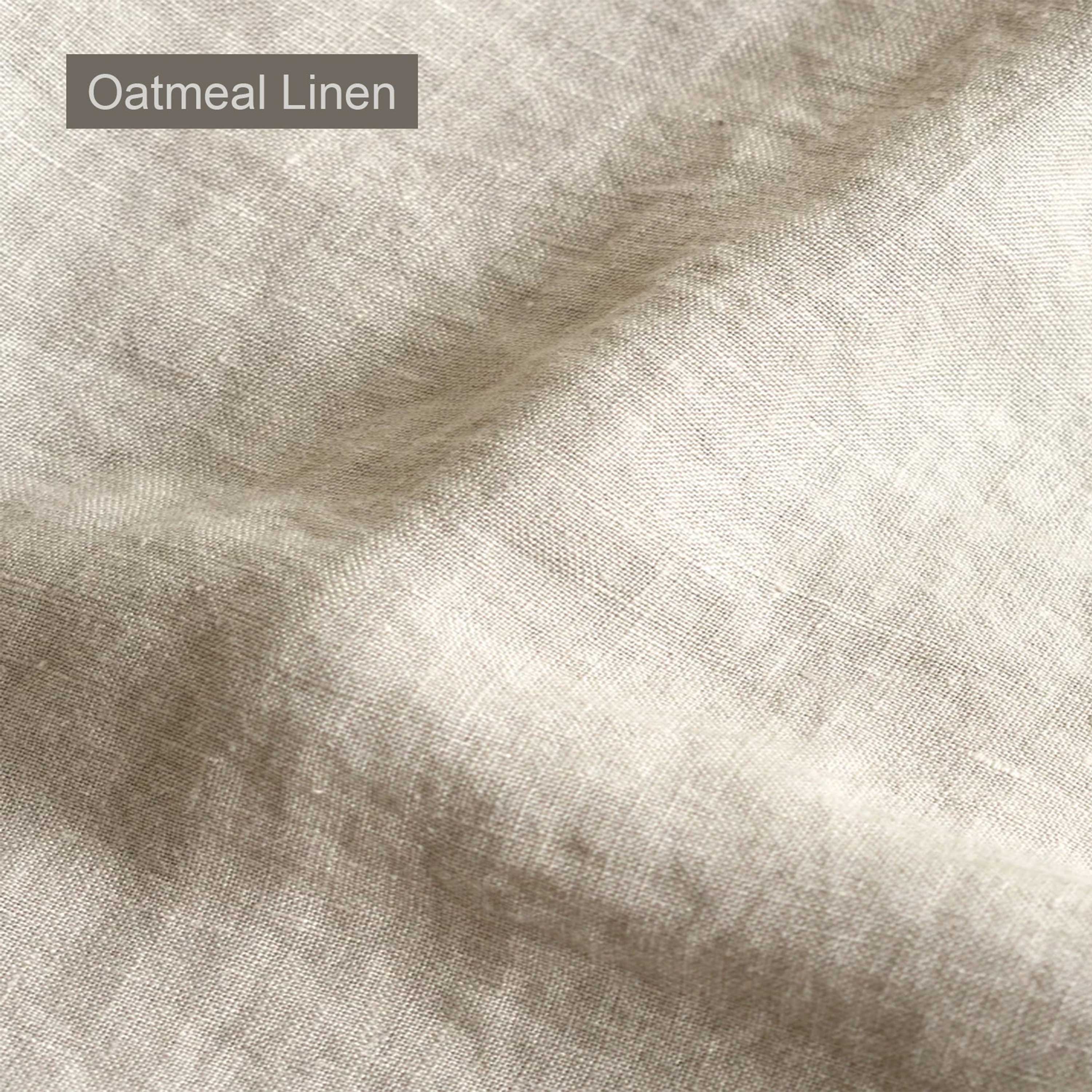 Oatmeal Sheer Linen Curtains & Drapes