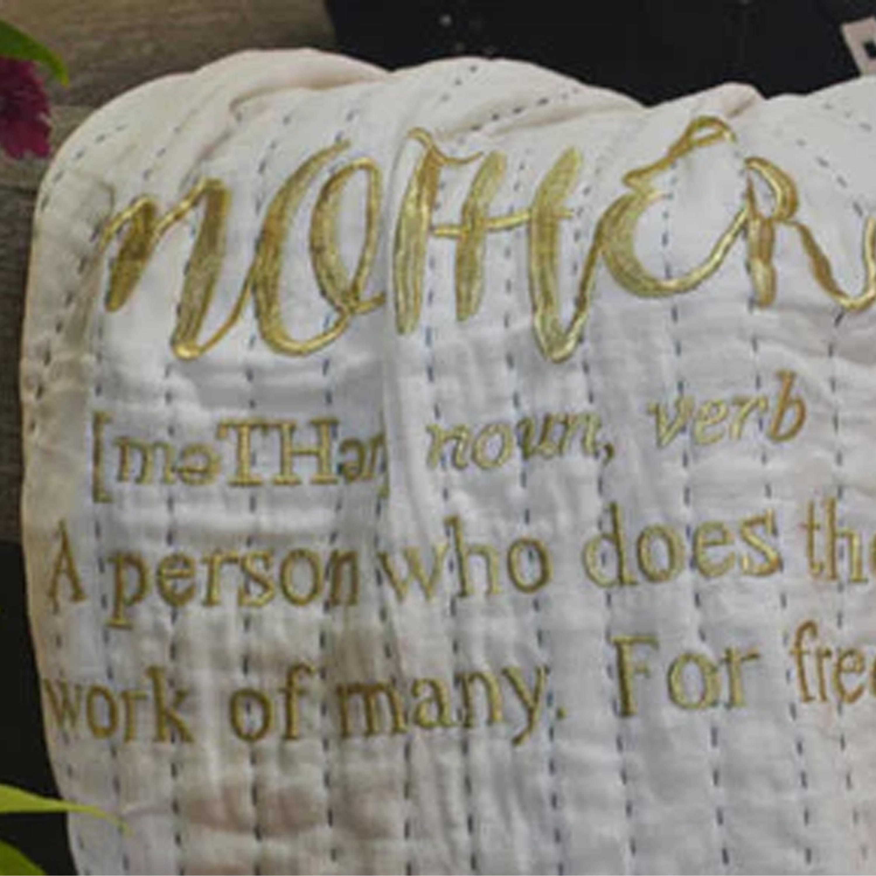 Mother's Day Personalized Linen Throw Blanket