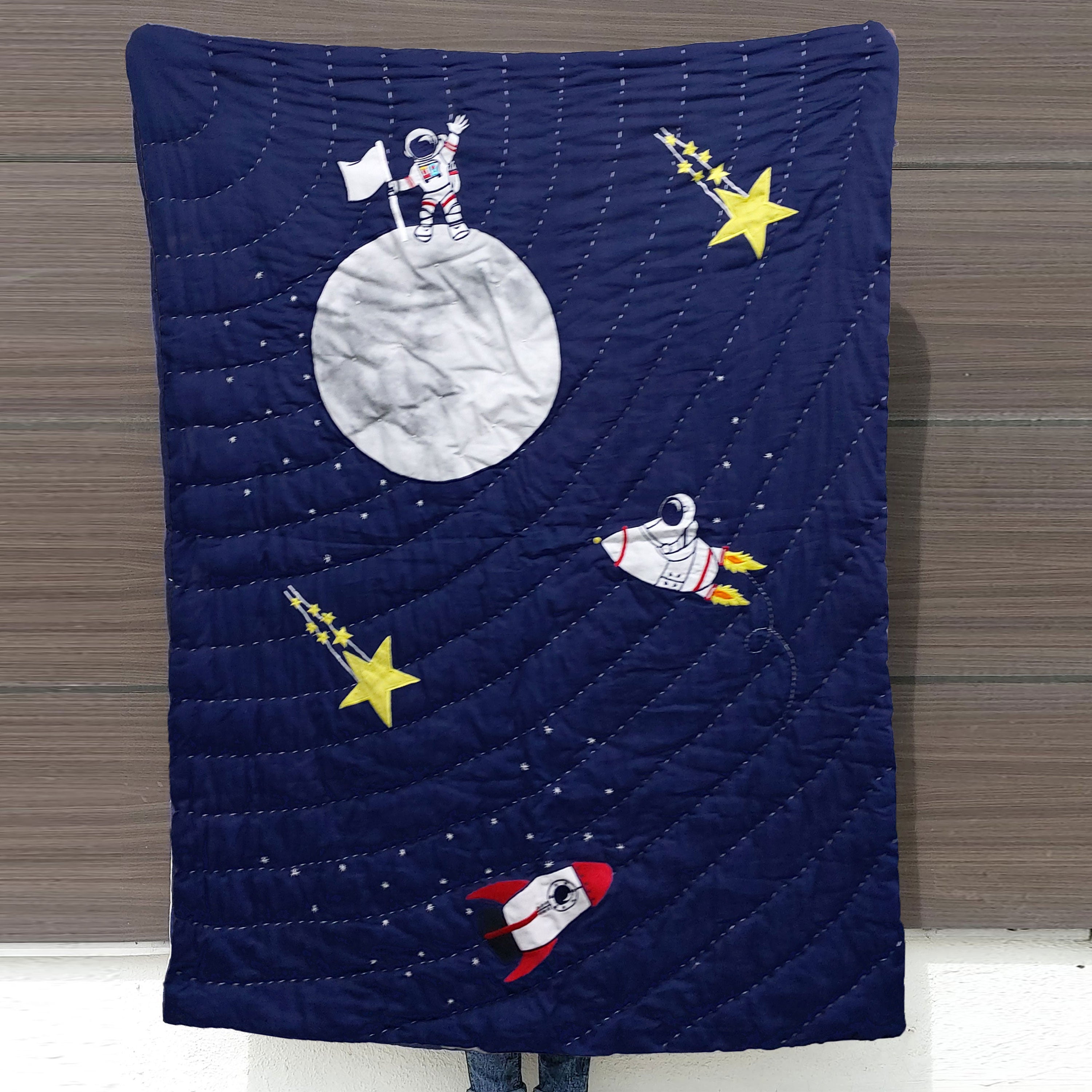 Space Quilt, Astronaut Quilt, Toddler Bedding