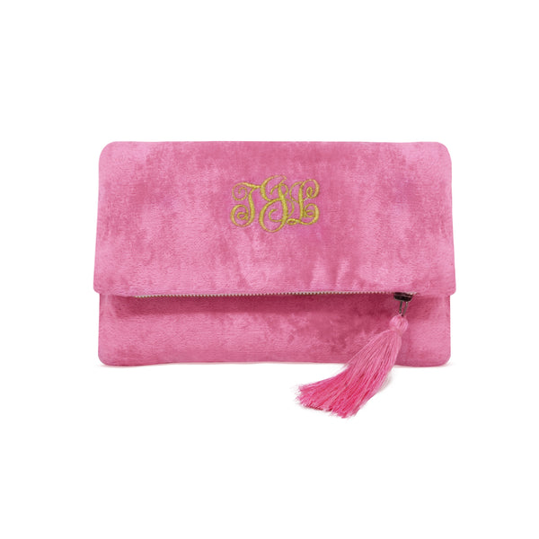 Bubblegum Pink fold over clutch Pink purse Party Clutch Purse