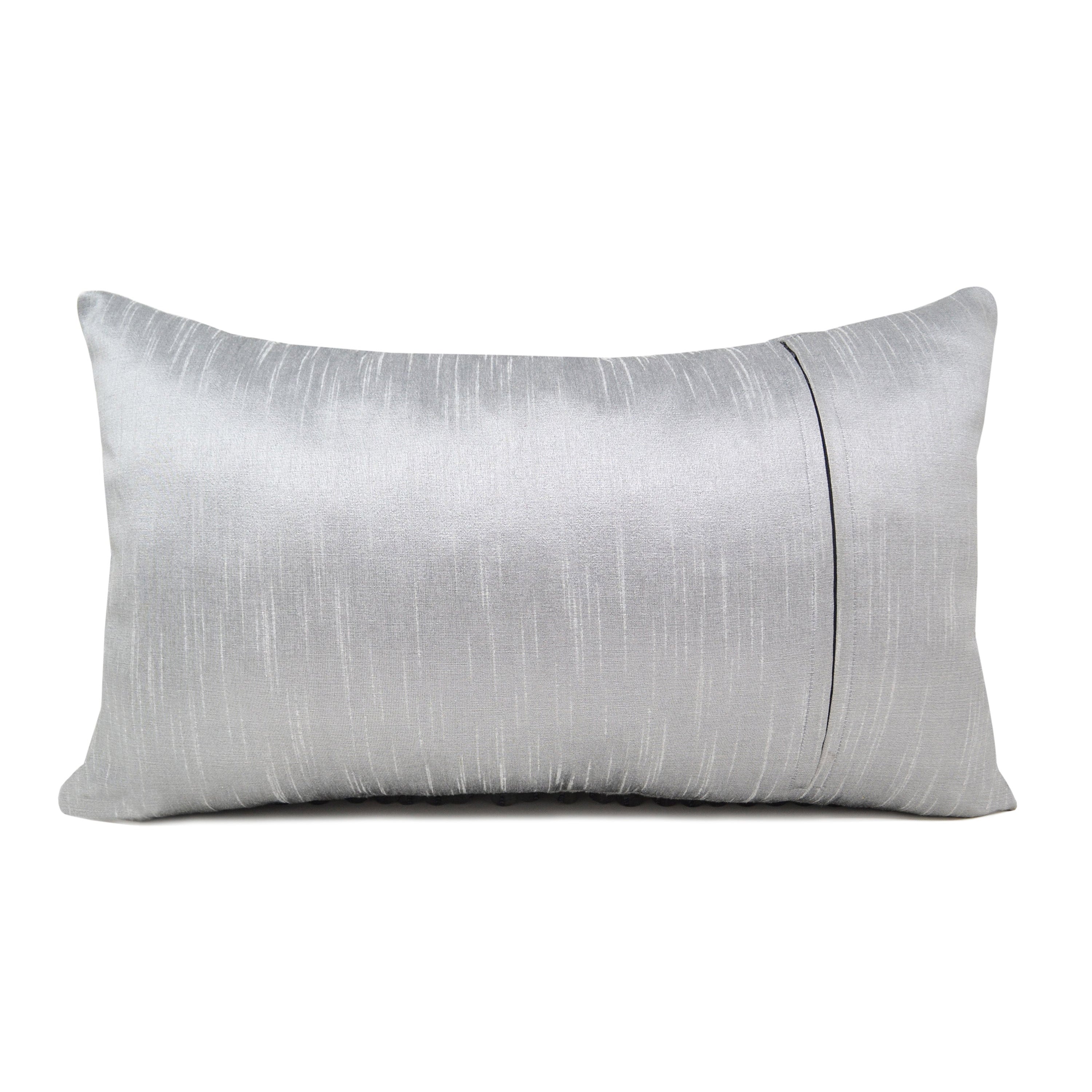 Cascading Silver Sequin Pillow Cover