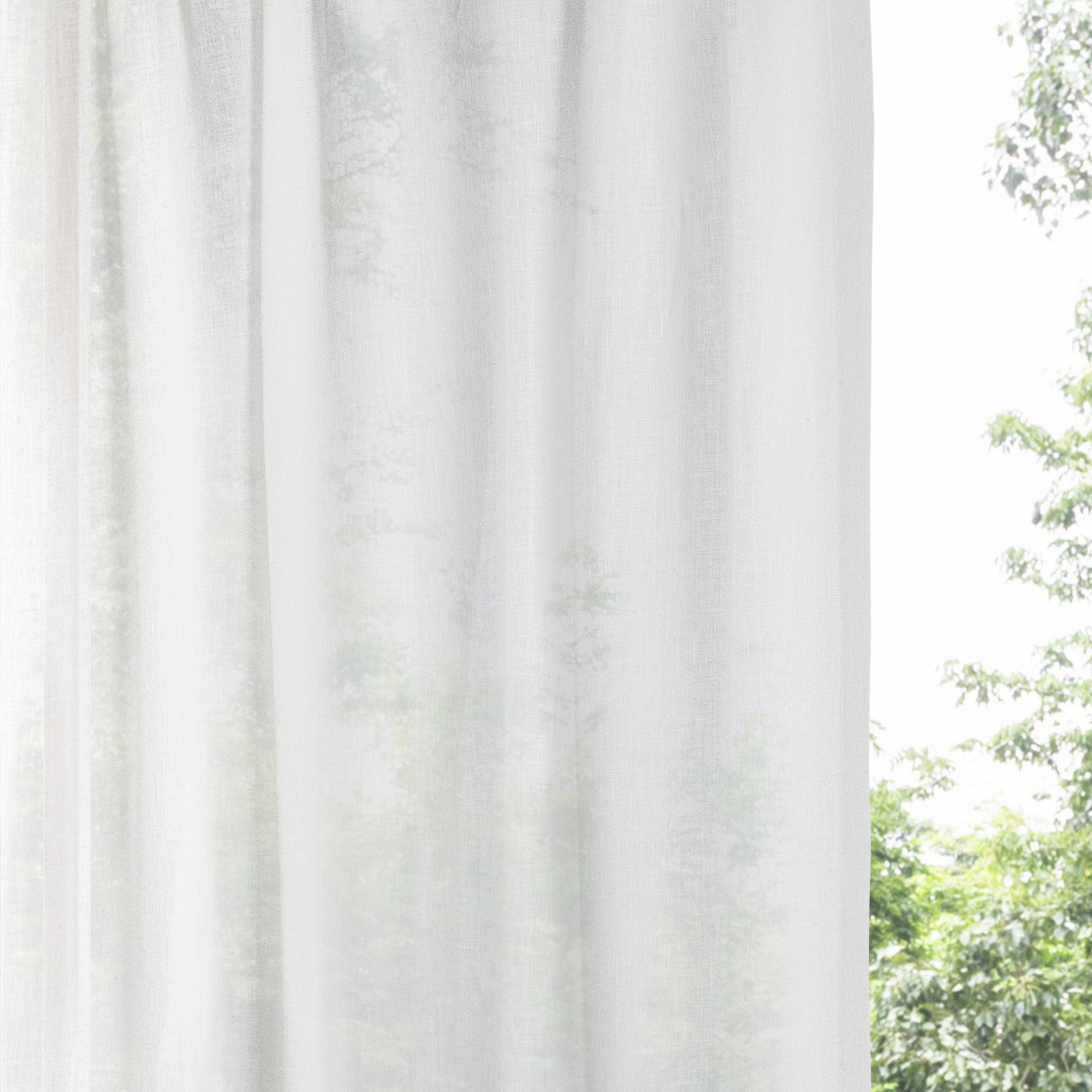 Cotton Blend Sheer Curtain