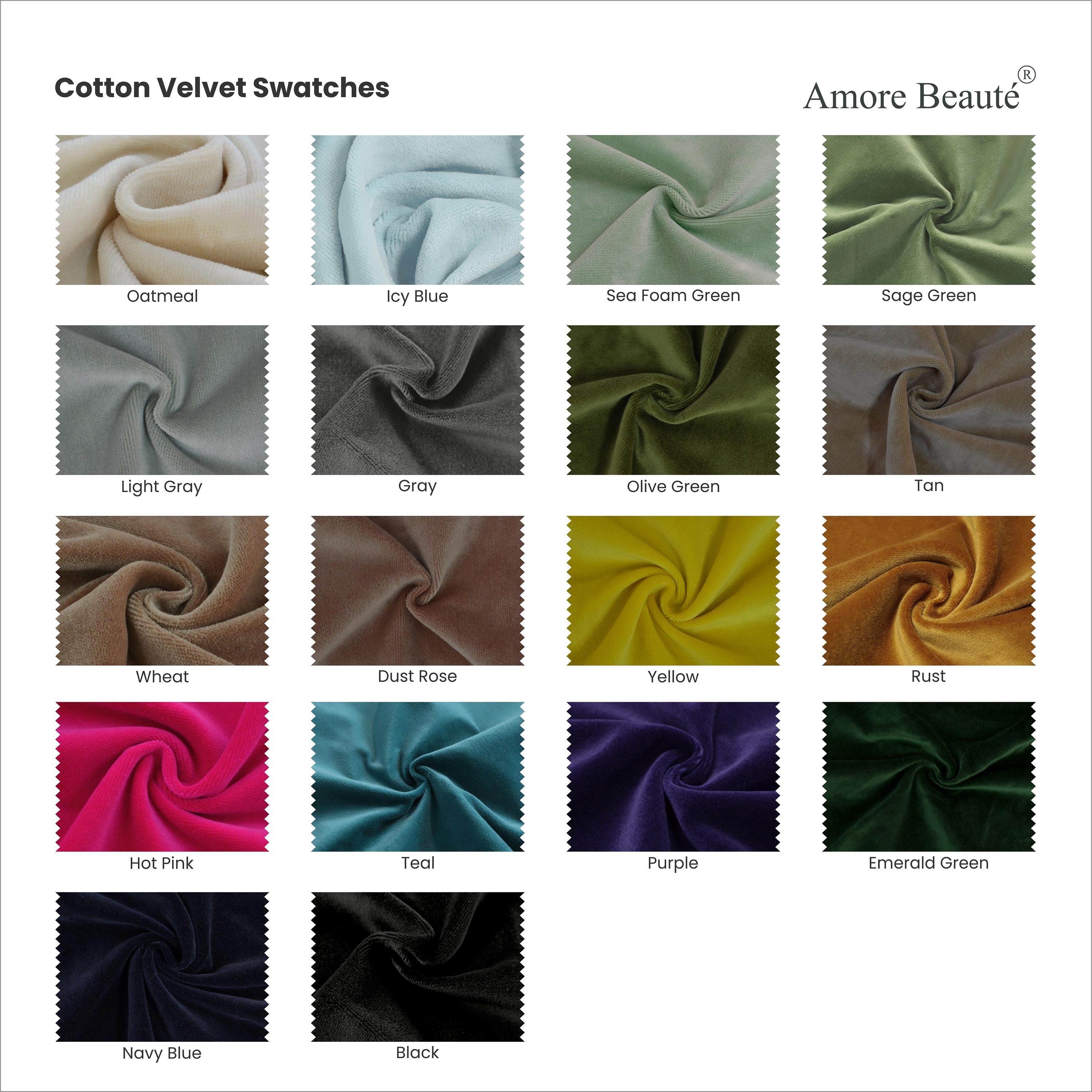 Sage Green Cotton Velvet Curtain