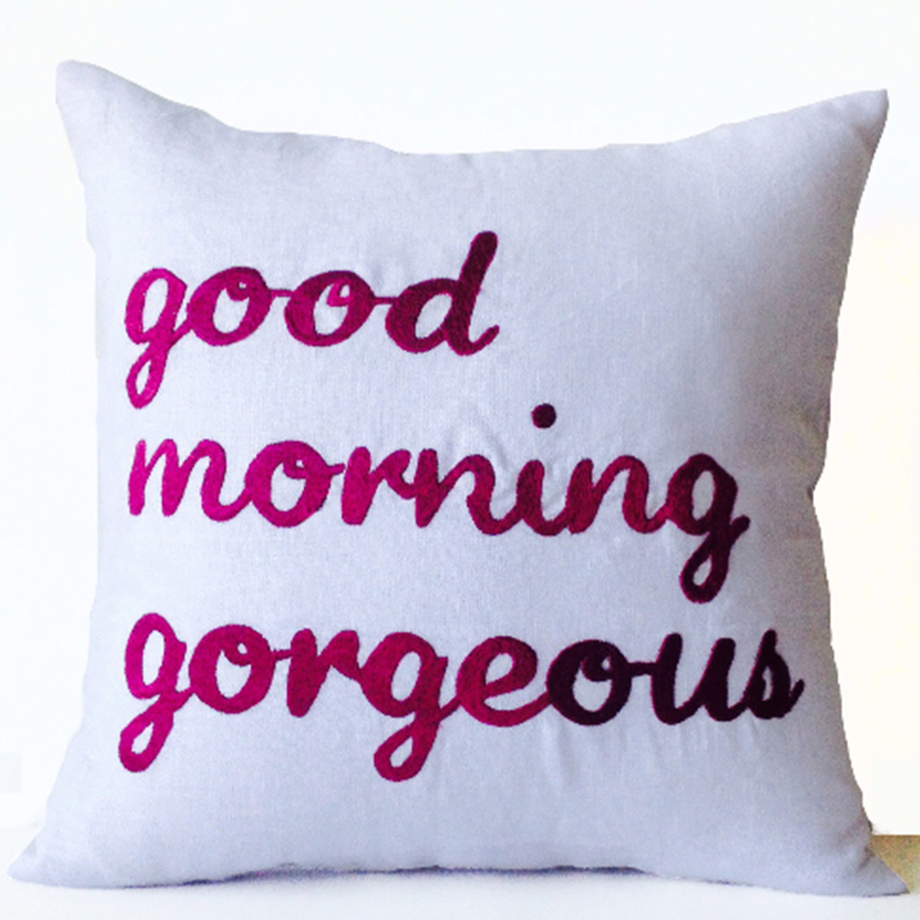 Couple Pillow Cover Good Morning Gorgeous Hello There Handsome Wedding Pillows Anniversary Housewarming