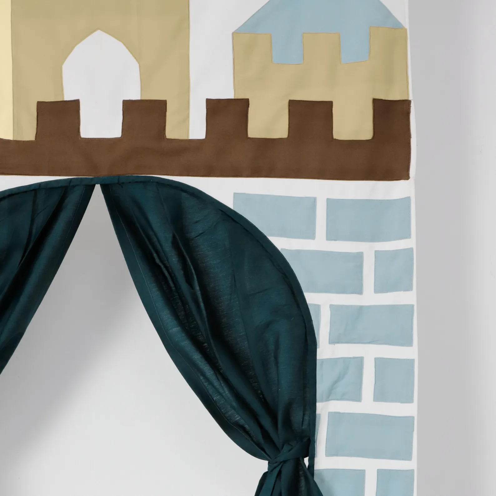 Doorway Puppet Theatre with Sword, Shield, Crown & Armor | Puppet Play Curtain | Ready-to-Gift Set for Boys and Girls