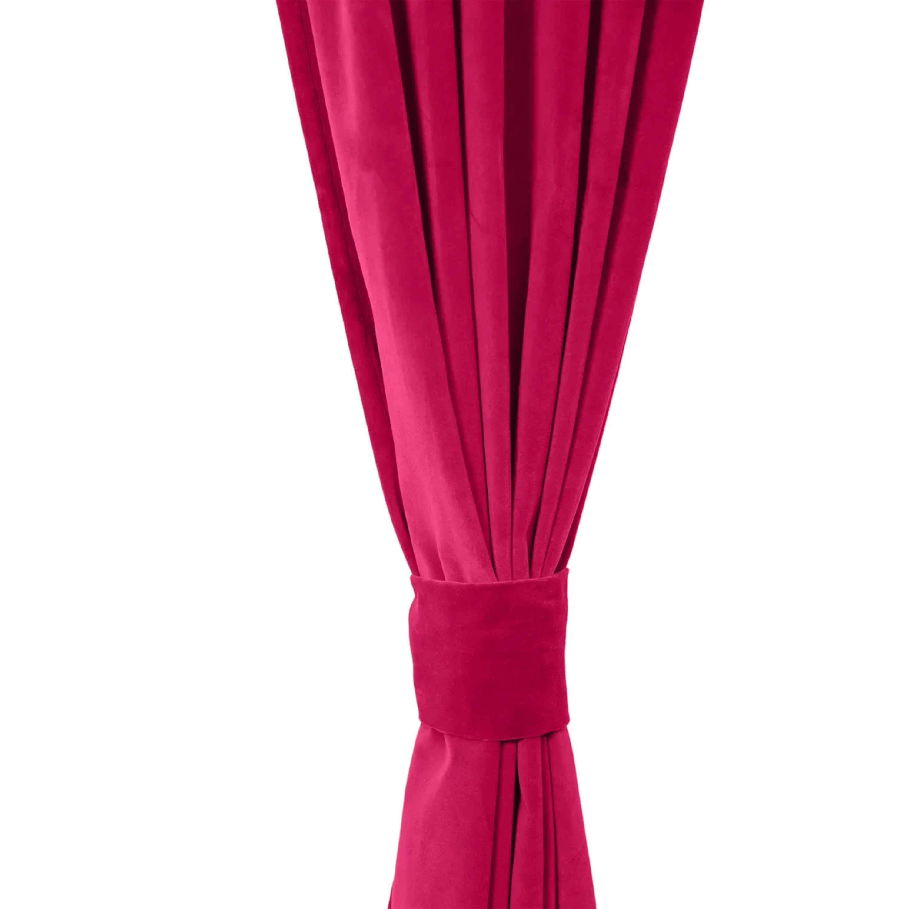 Hot Pink Cotton Velvet Curtain