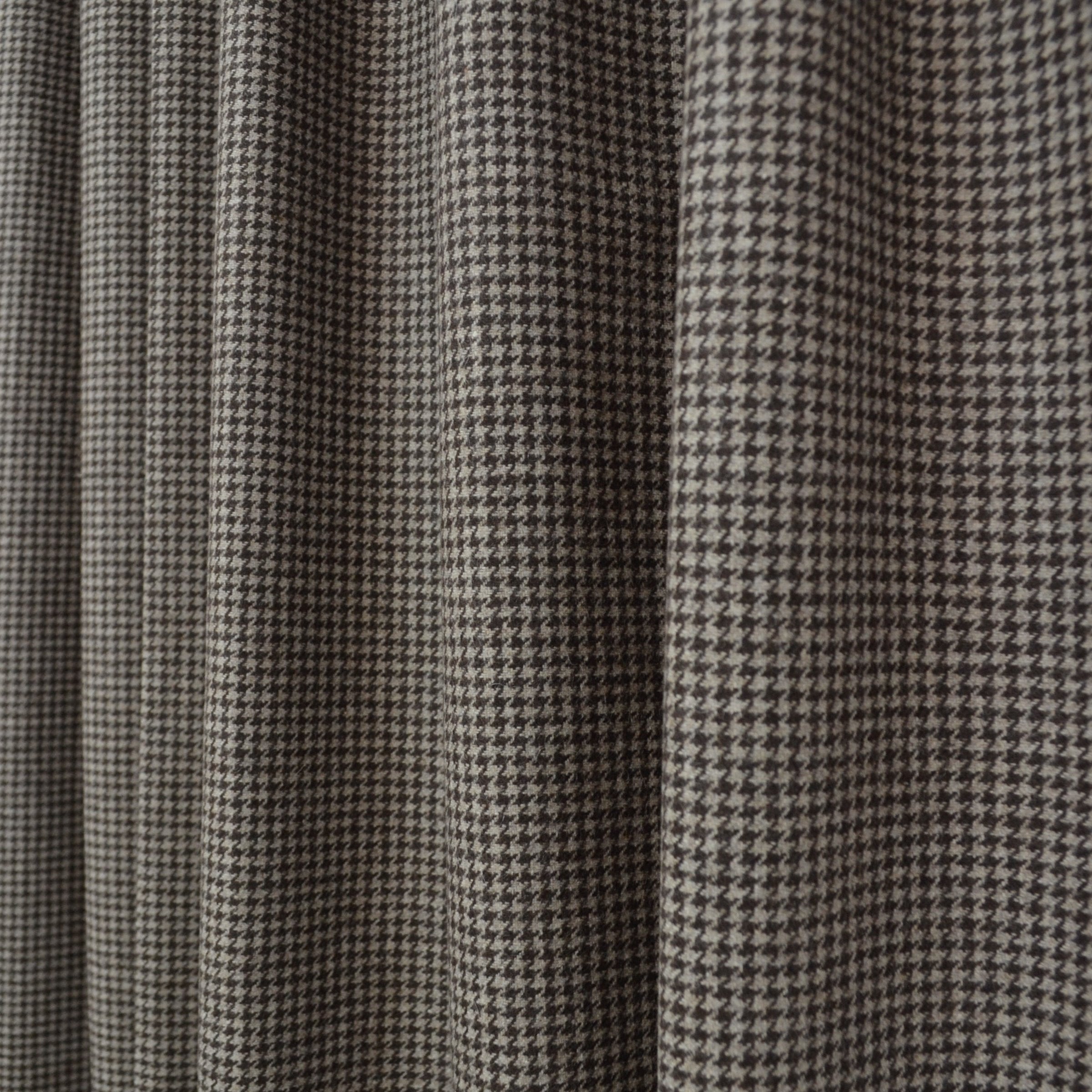 Black Grey Houndstooth Wool Curtain