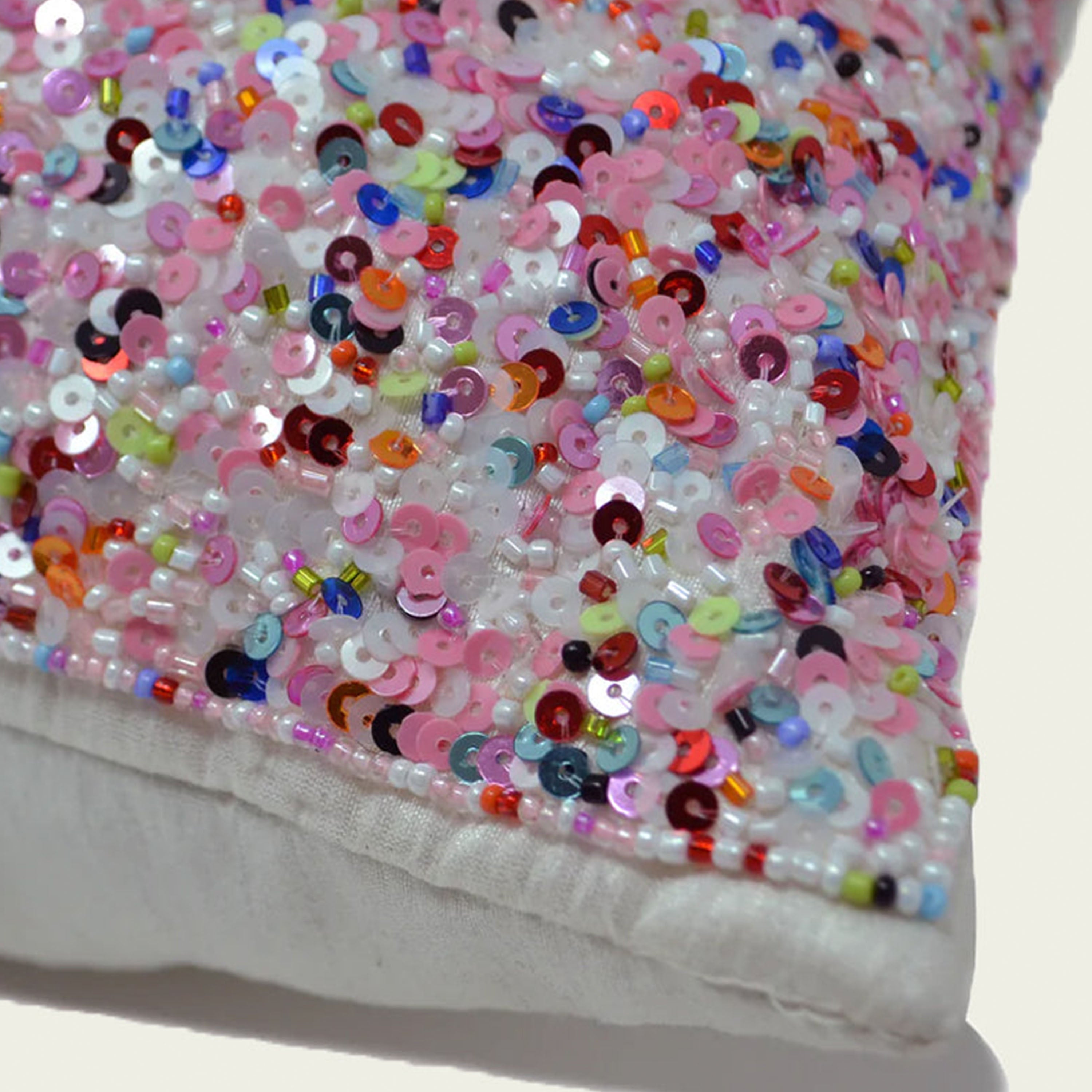 Pink Confetti Throw Pillow Cover