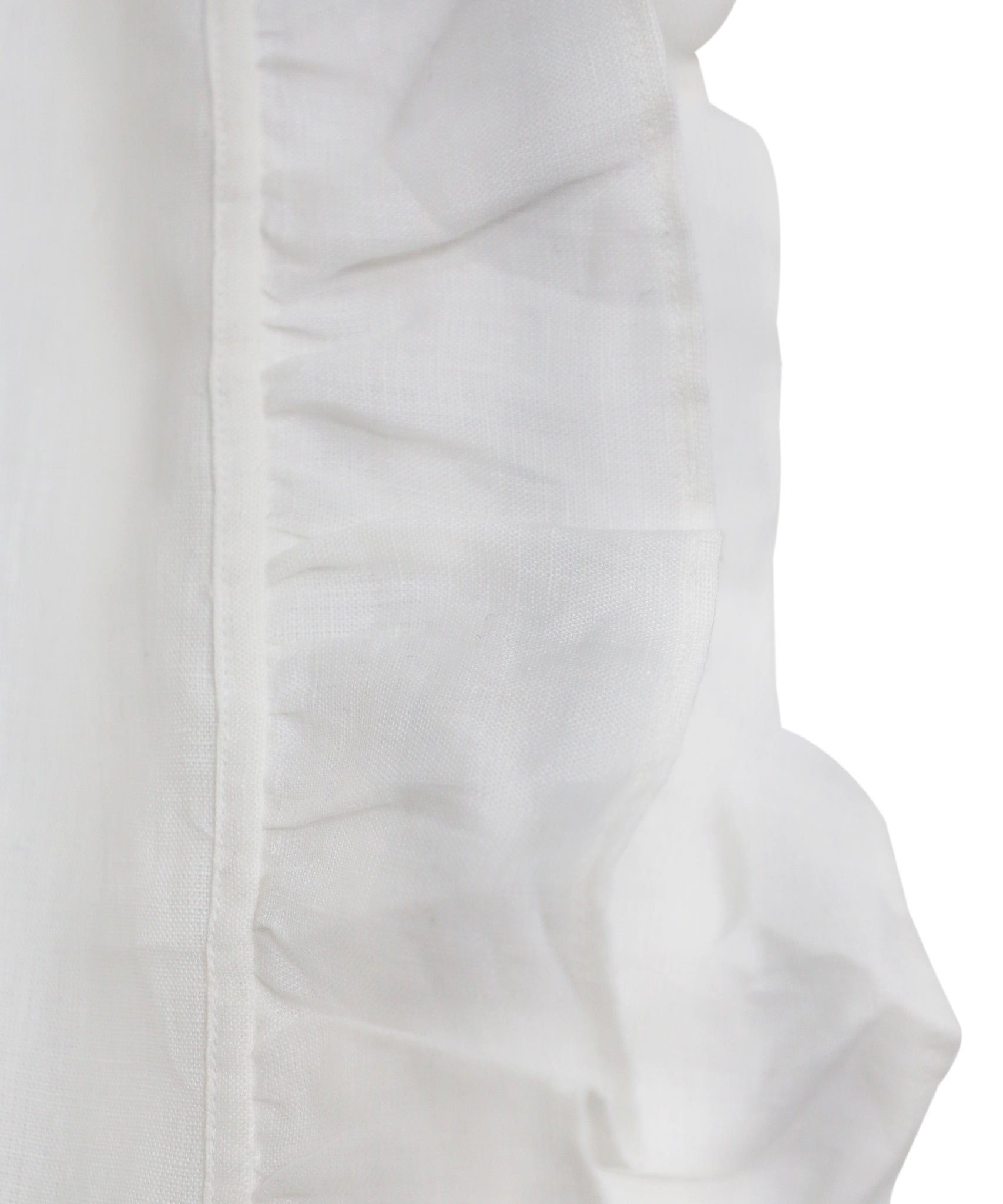 White Ruffled Cloth Napkins Bulk, White With Ruffle, Linen Set