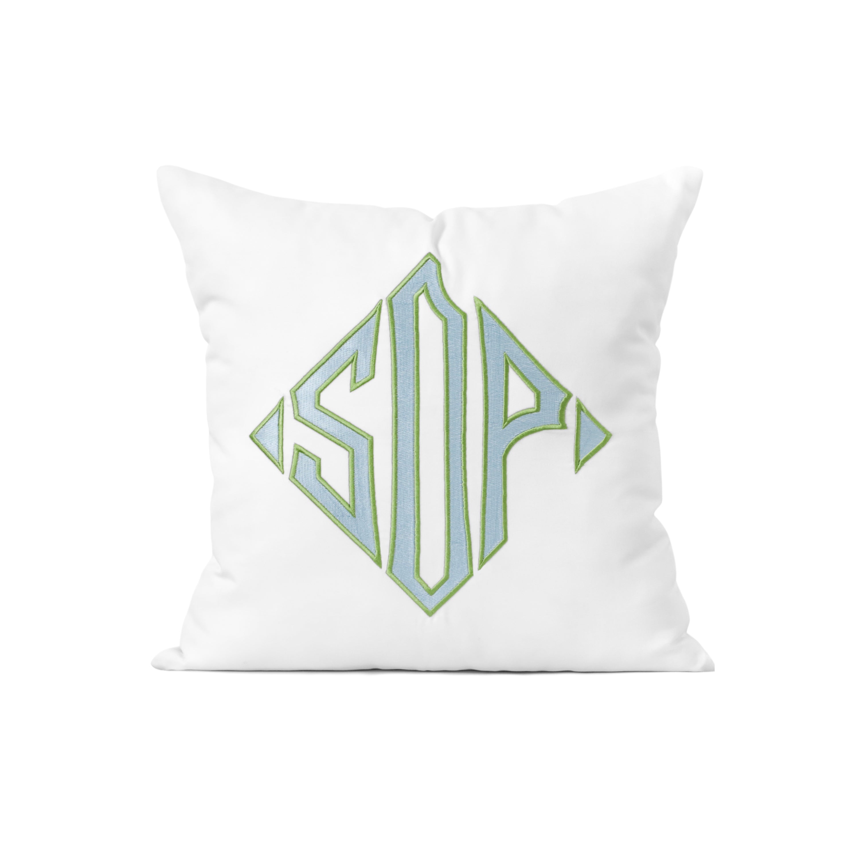 Monogram Pillow Cover on 400TC Cotton Blend