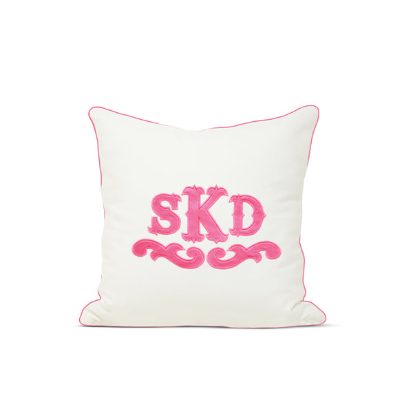 Monogram pillows decorative best sale