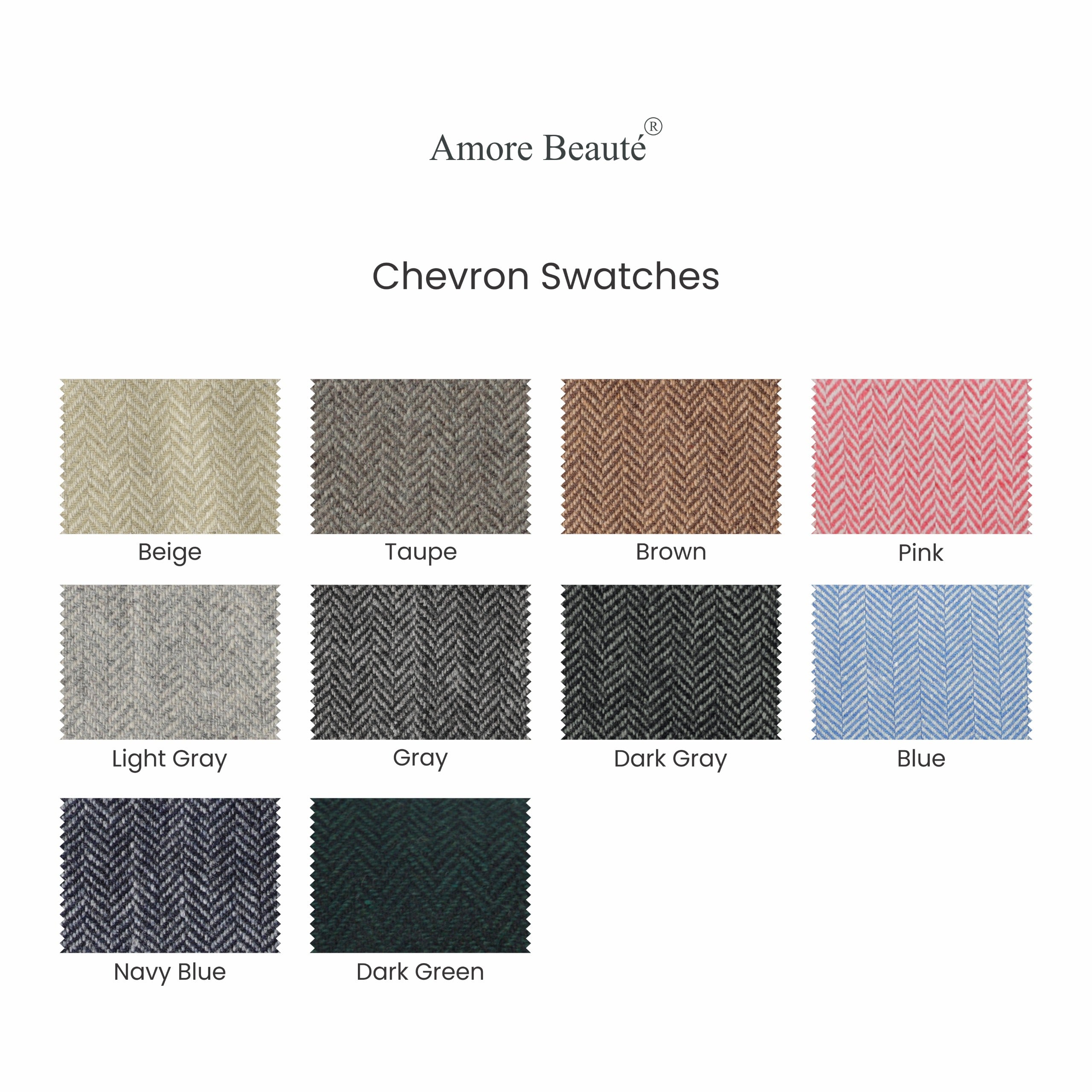 Chevron Fabric Color Options Offered by Amore Beaute