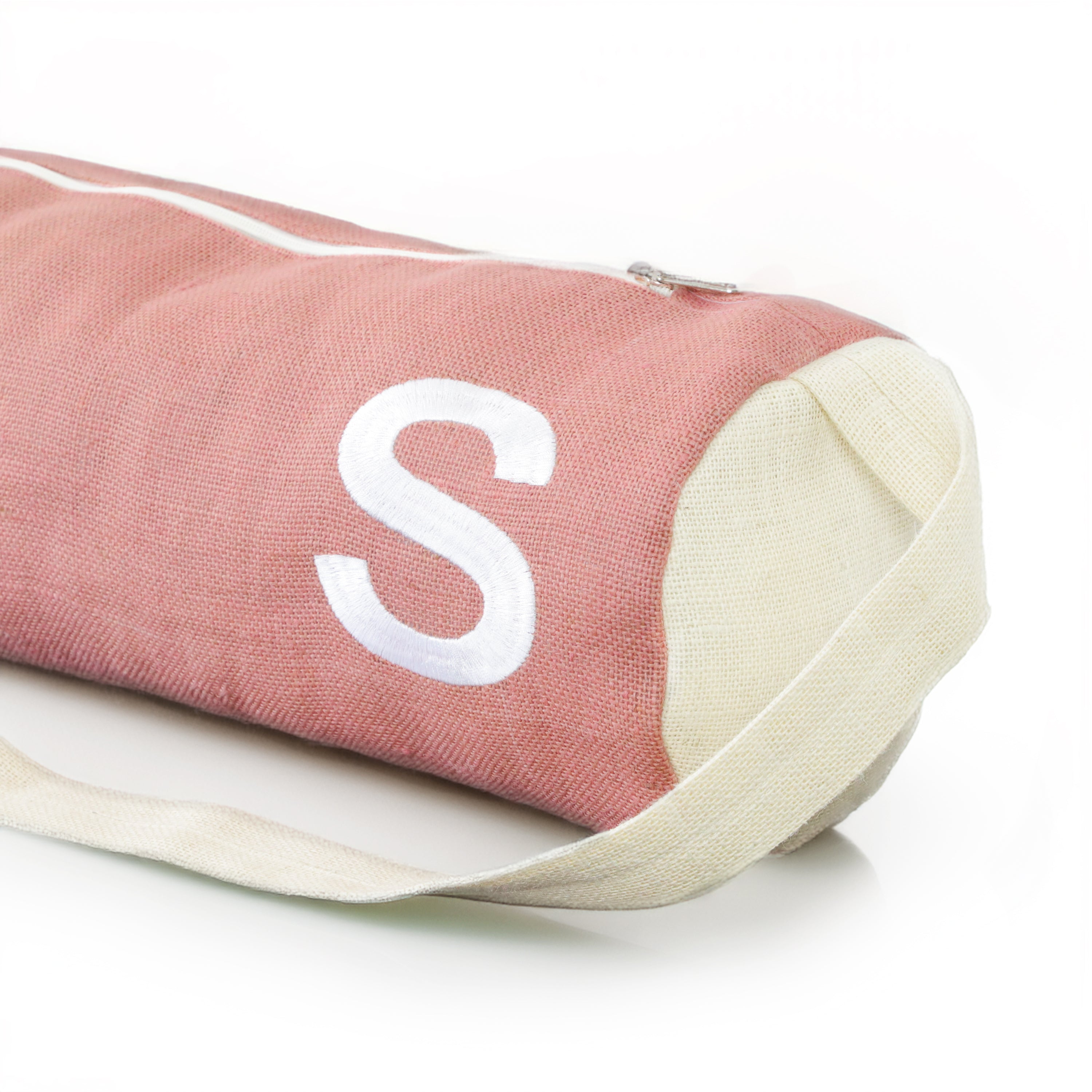 Burlap Monogram Yoga Bag