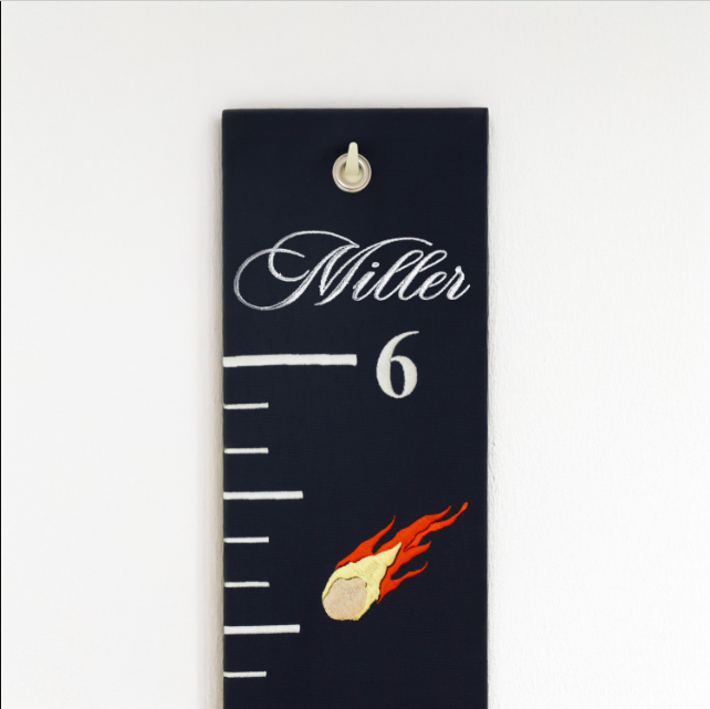 Embroidered Solar System Growth Chart For Kid's Room