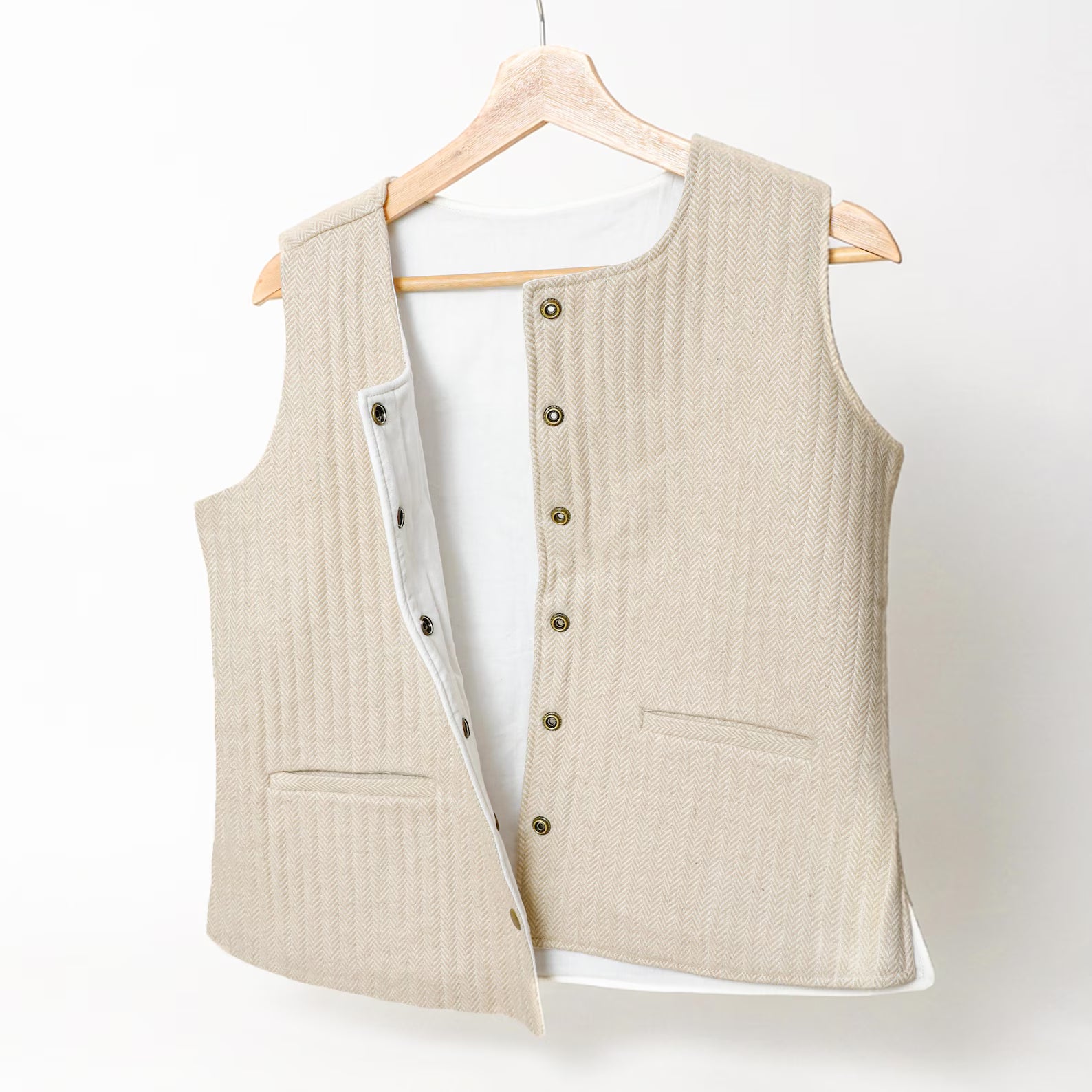 Bespoke Herringbone Tweed Women’s Vest