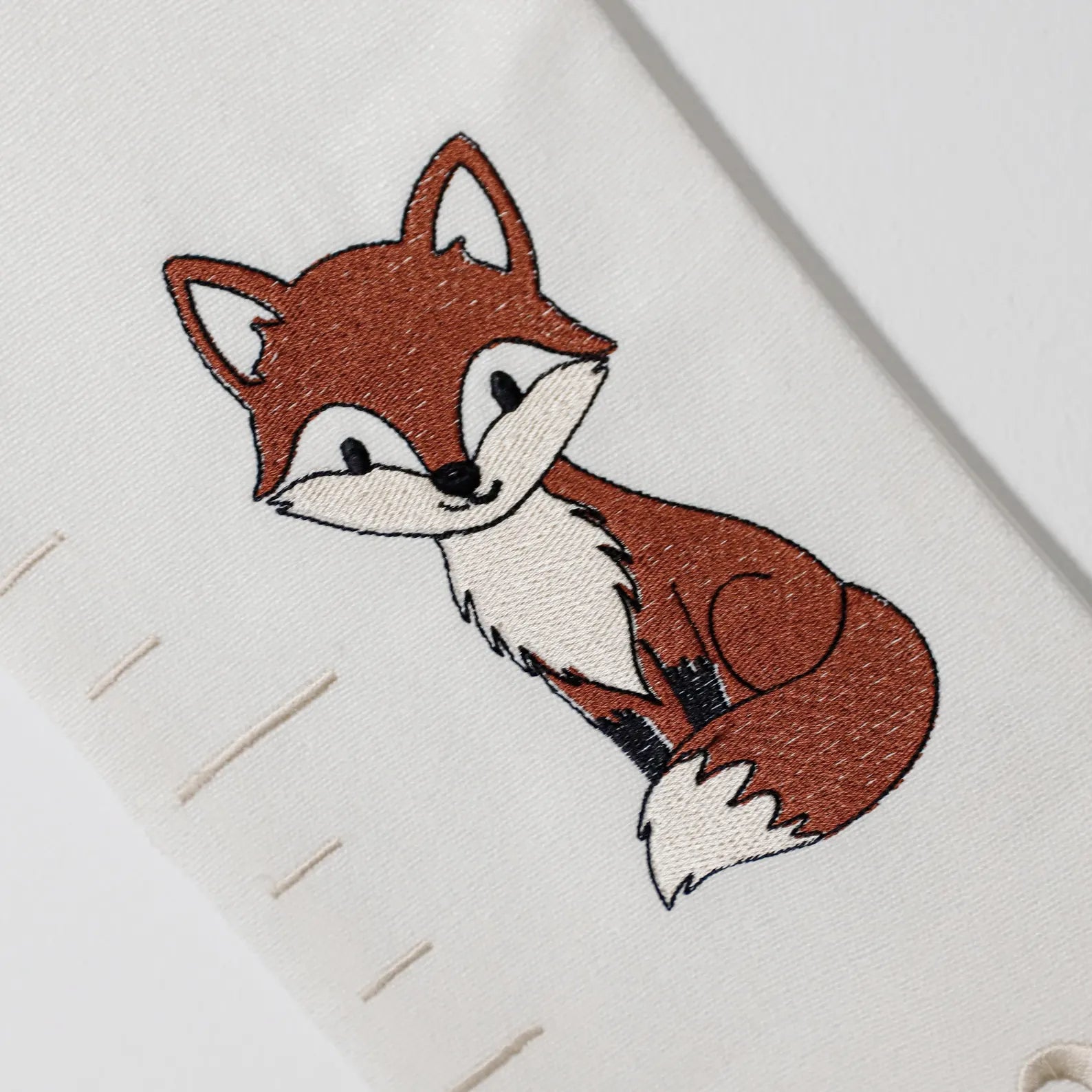 Personalized Woodland Growth Chart | Embroidered Canvas Height Chart for Boys & Girls