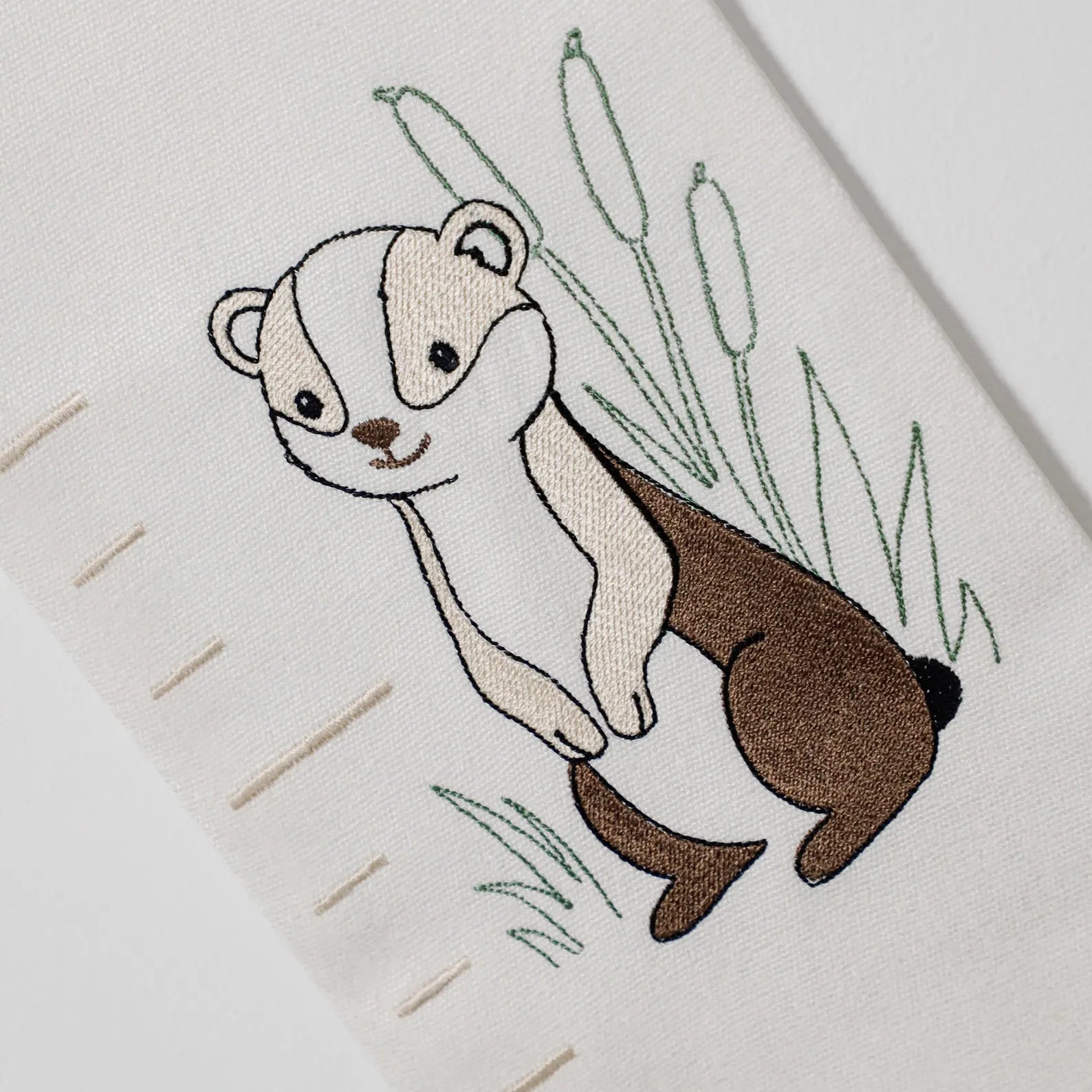 Personalized Woodland Growth Chart | Embroidered Canvas Height Chart for Boys & Girls