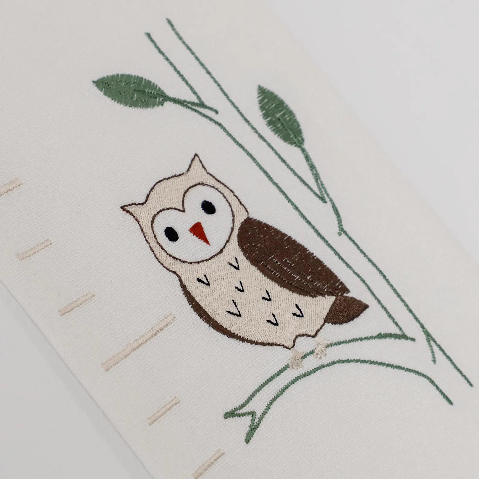 Personalized Woodland Growth Chart | Embroidered Canvas Height Chart for Boys & Girls